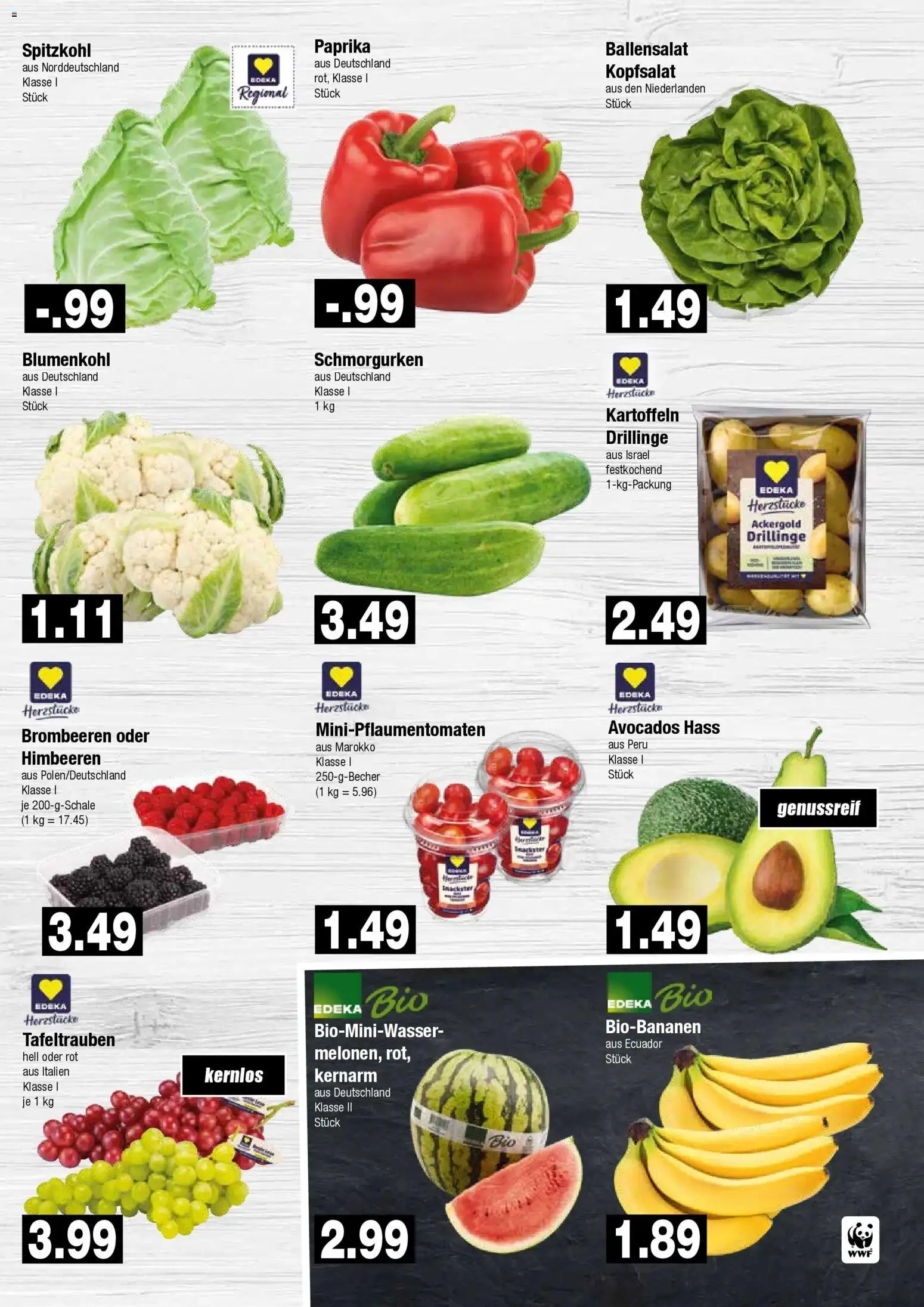 Edeka Prospekt Hamburg (ab 10.08.2026) » Angebote Online | Seite: 3 | Produkte: Himbeeren, Kartoffeln, Paprika, Blumenkohl
