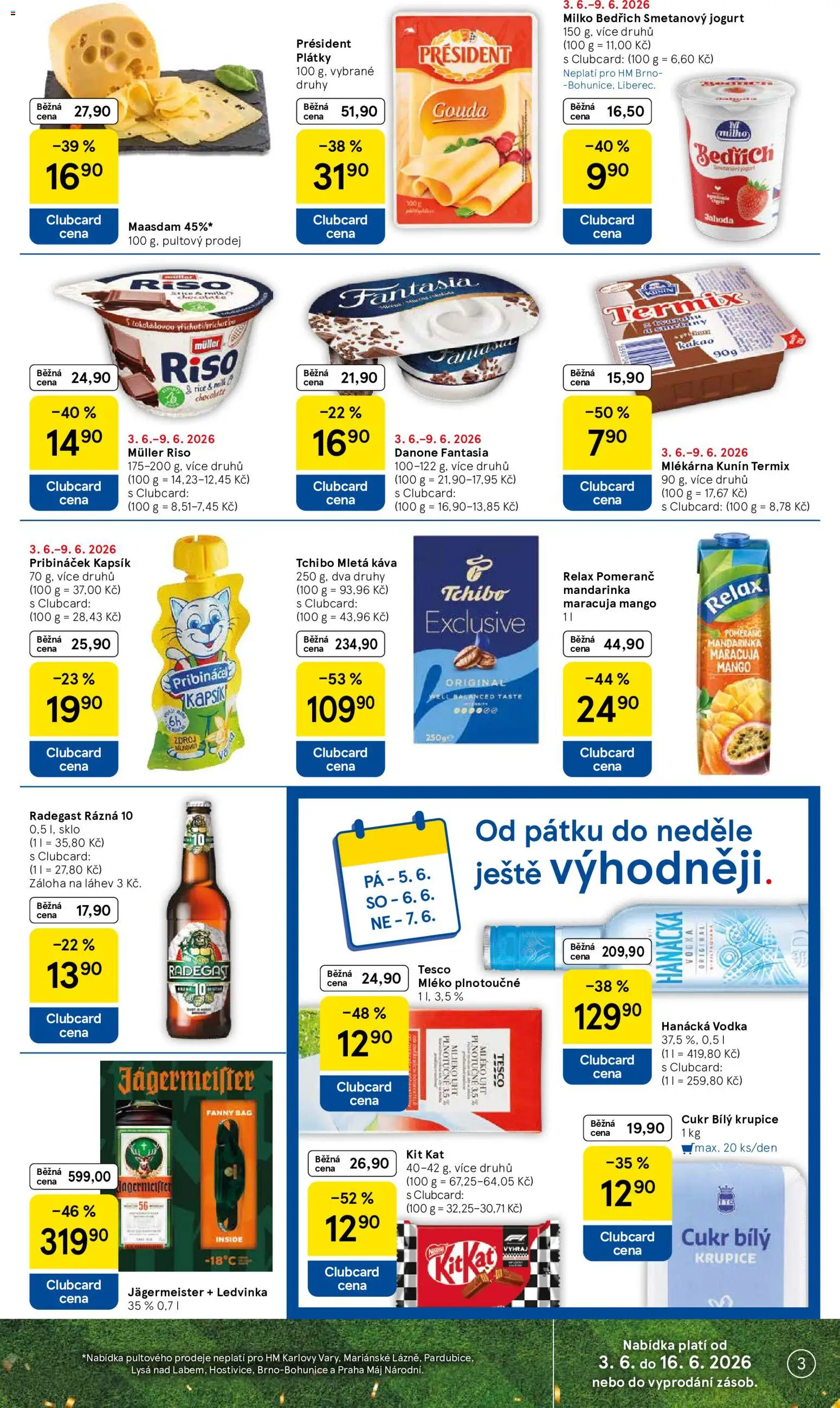 Tesco leták - Hypermarket od 03.06.2026 | Strana: 3 | Produkty: Mango, Gouda, Tchibo, Pribináček