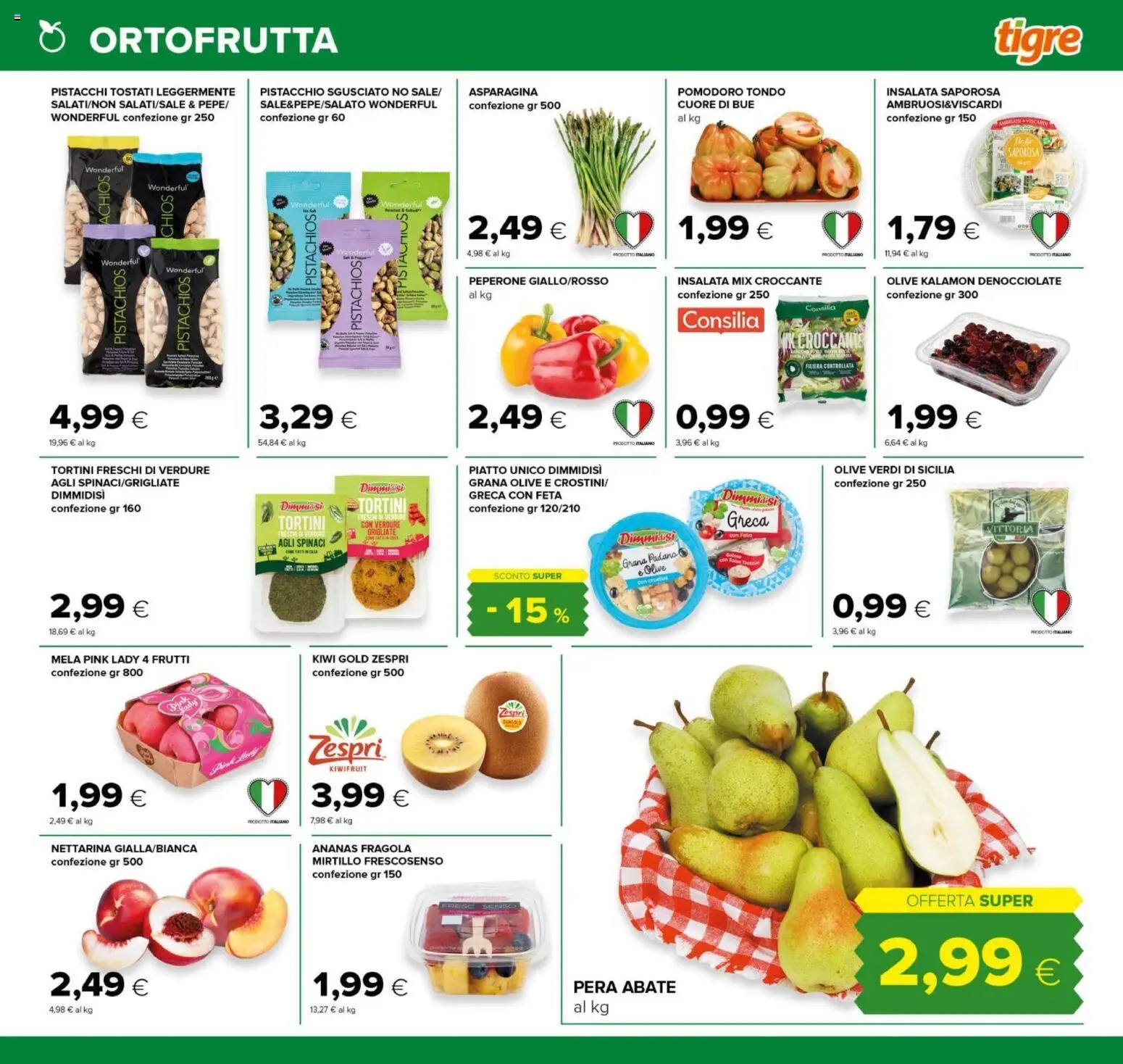Volantino Tigre del 07.05.2026 | Pagina: 5 | Prodotti: Kiwi, Spinaci, Piatto, Feta