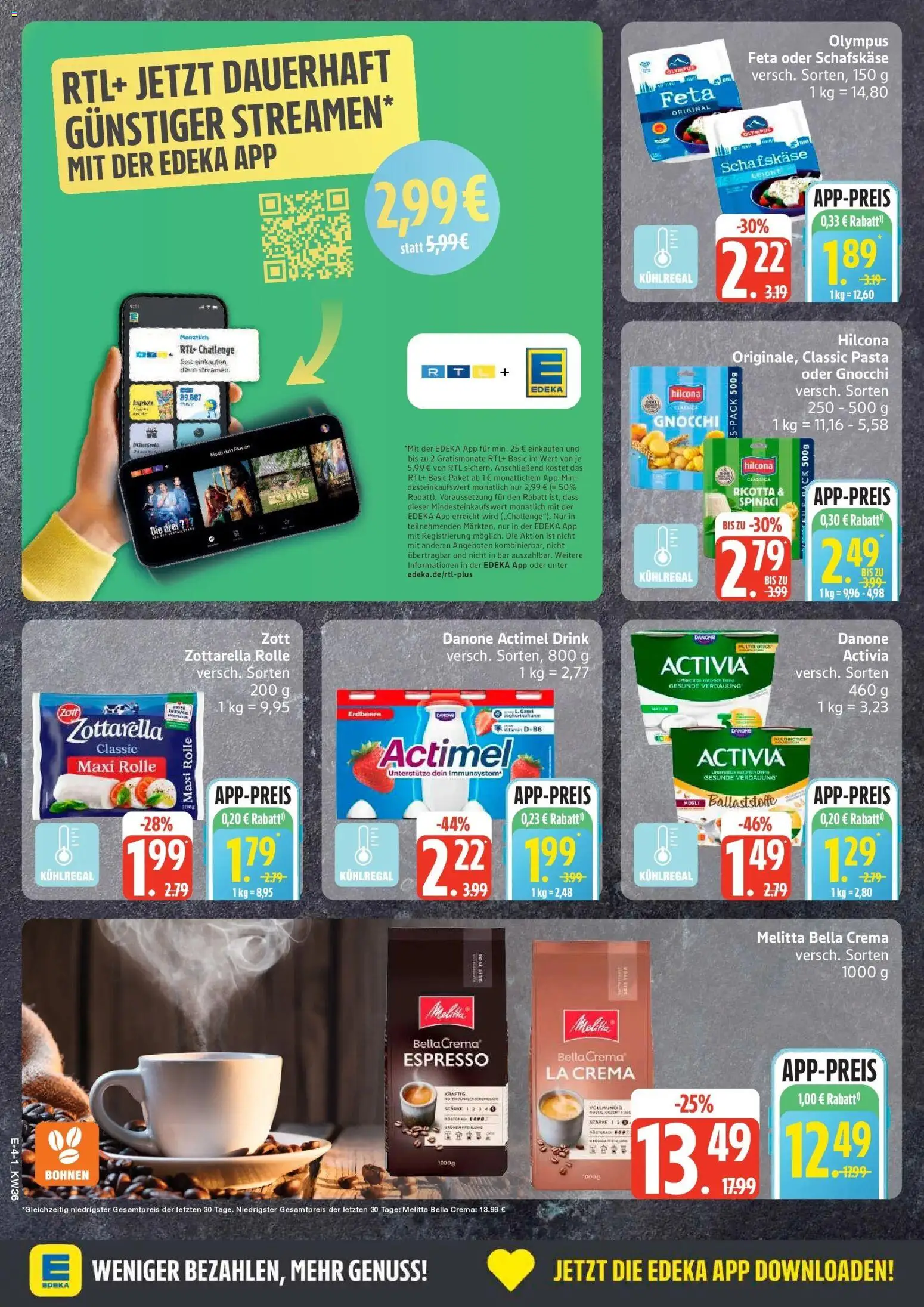 Edeka Prospekt Seevetal (ab 31.08.2026) » Angebote Online | Seite: 4 | Produkte: Musli, Gnocchi, Melitta, Schafskase