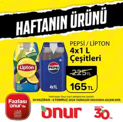 30 Haziran 2026 tarihinden itibaren geçerli olan Onur Market kataloğu önizlemesi