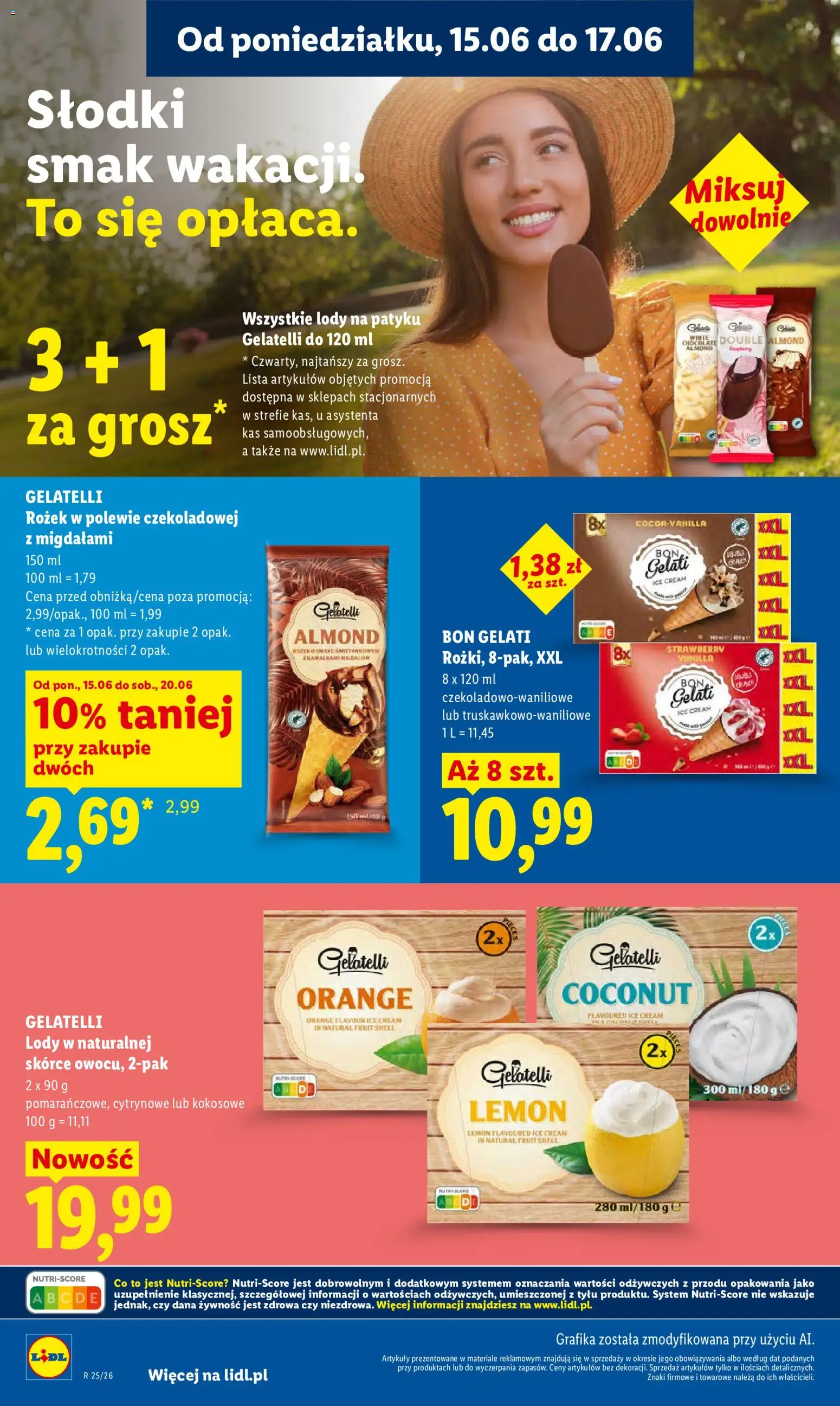 Lidl gazetka od 15.06.2026 | Strona: 74 | Produkty: Lody na patyku, Lody