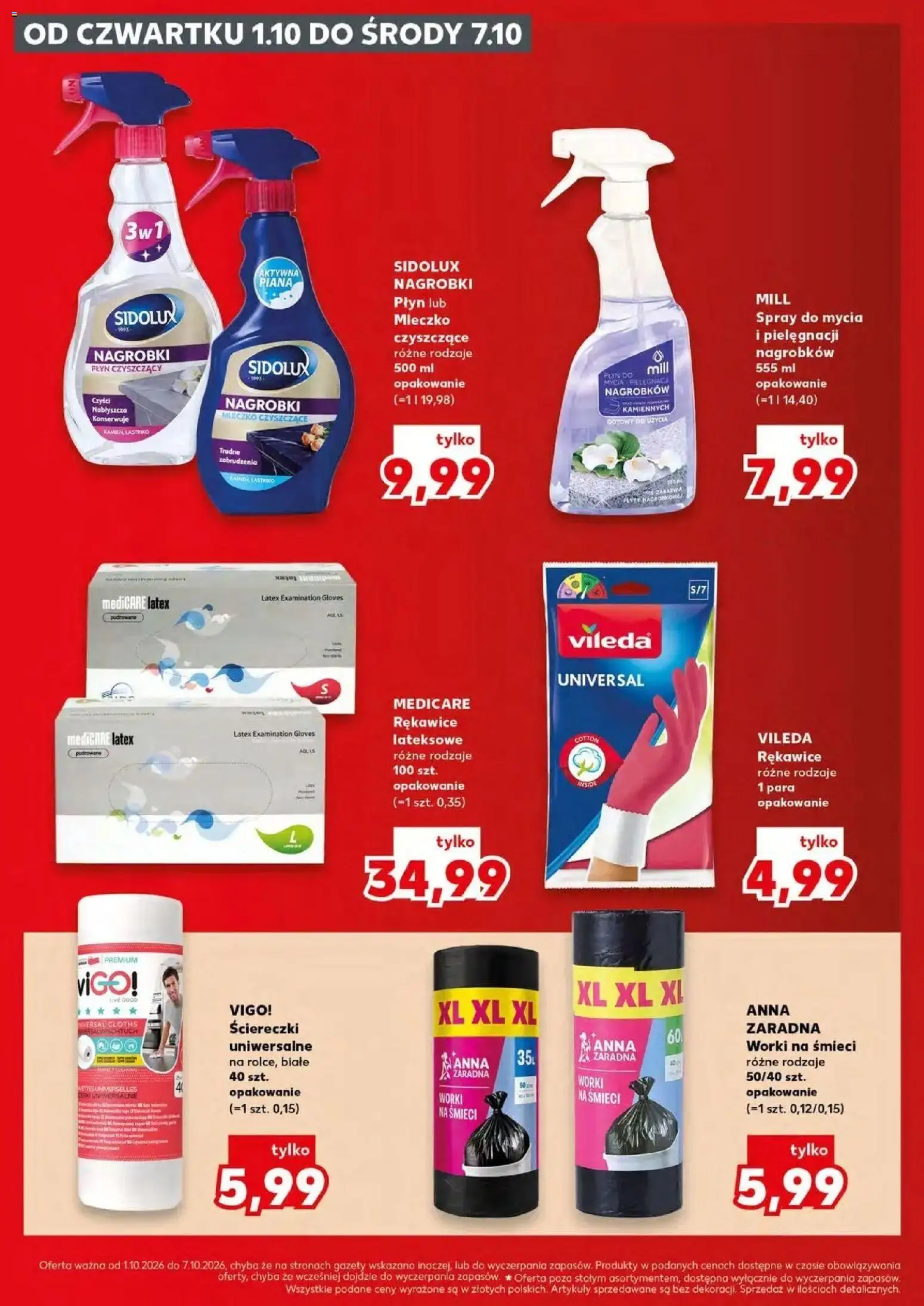 Kaufland gazetka - Znicze od 01.10.2026 - od jutra PDF | Strona: 20 | Produkty: Worki na śmieci, Ściereczki, Gazety, Piana