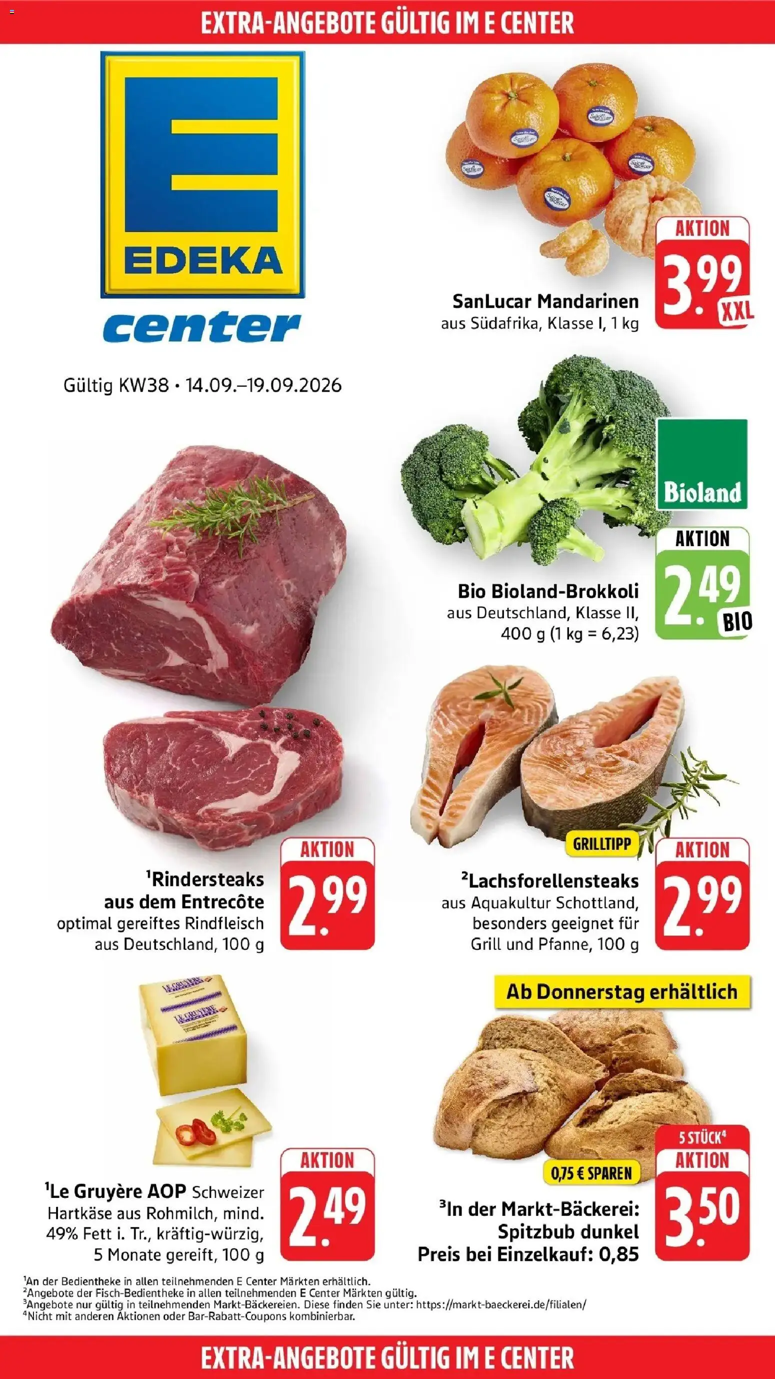 Edeka Prospekt Speyer (ab 14.09.2026) » Angebote Online | Seite: 39 | Produkte: Grill, Mandarinen, Entrecote, Rindfleisch