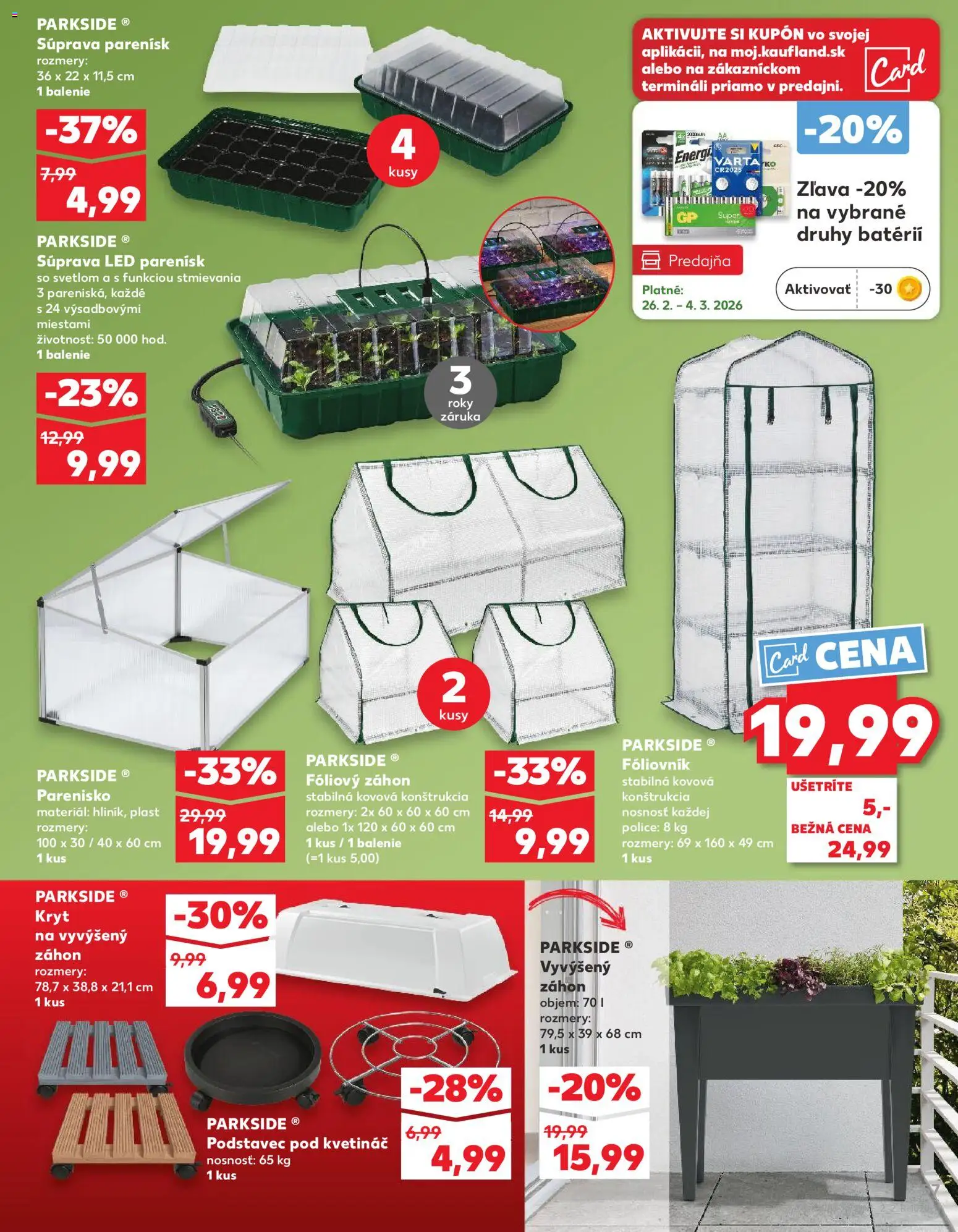 Nové Kaufland akcie – leták je platný od 26.02.2026 | Strana: 57 | Produkty: Police, Vyvýšený záhon, Parkside