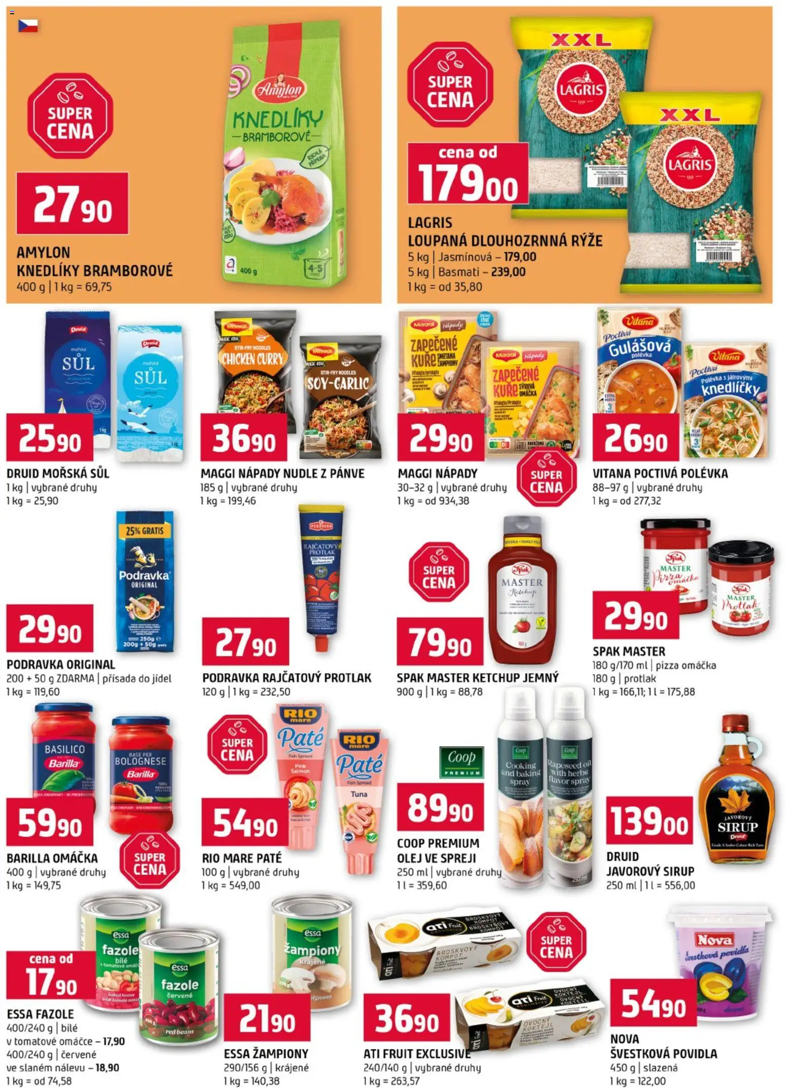 Terno leták od 02.09.2026 | Strana: 10 | Produkty: Rajčatový protlak, Žampiony, Javorový sirup, Nudle