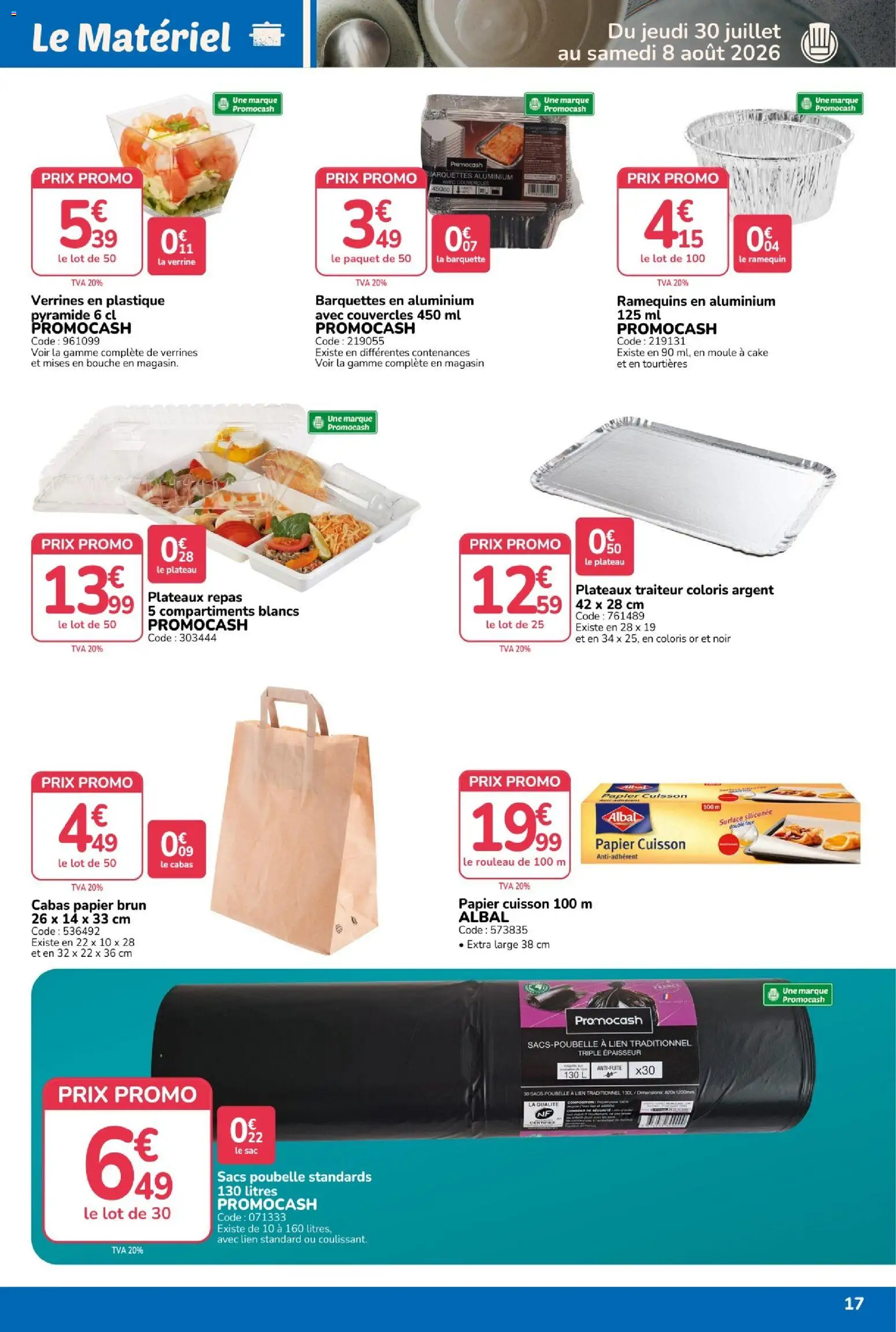 {H1} | Page: 17 | Produits: Sac, Rouleau, Verrines, Sacs poubelle