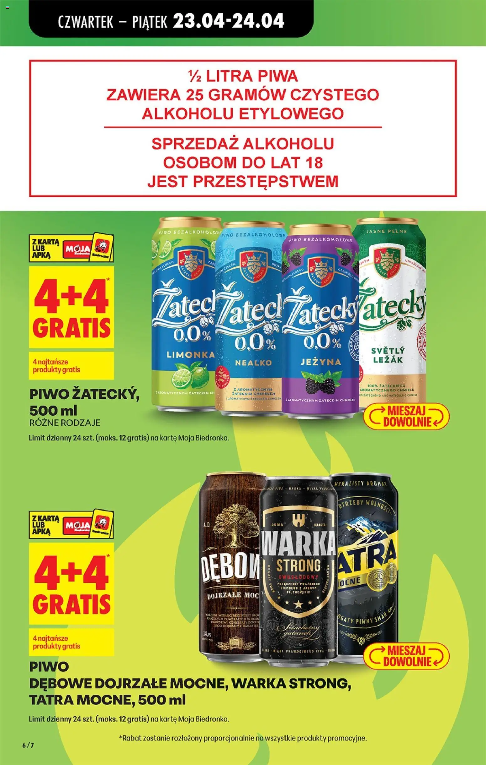 Biedronka gazetka od czwartku od 23.04.2026 | Strona: 20 | Produkty: Limonka, Leżak, Warka, Piwo