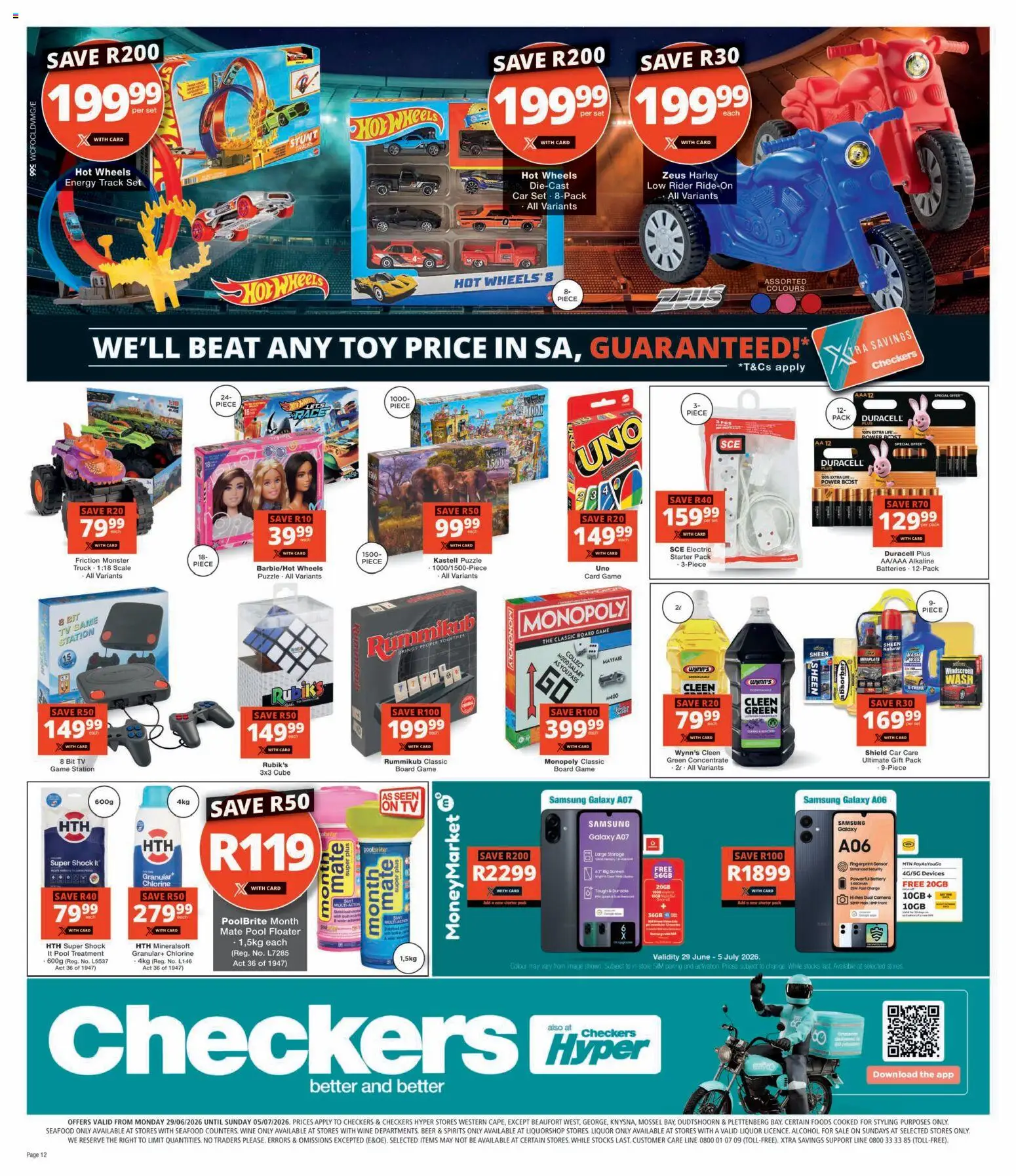 New Checkers catalogue – valid from 29/06/2026 | Page: 12 | Products: Scale, TV, Battery, Seafood