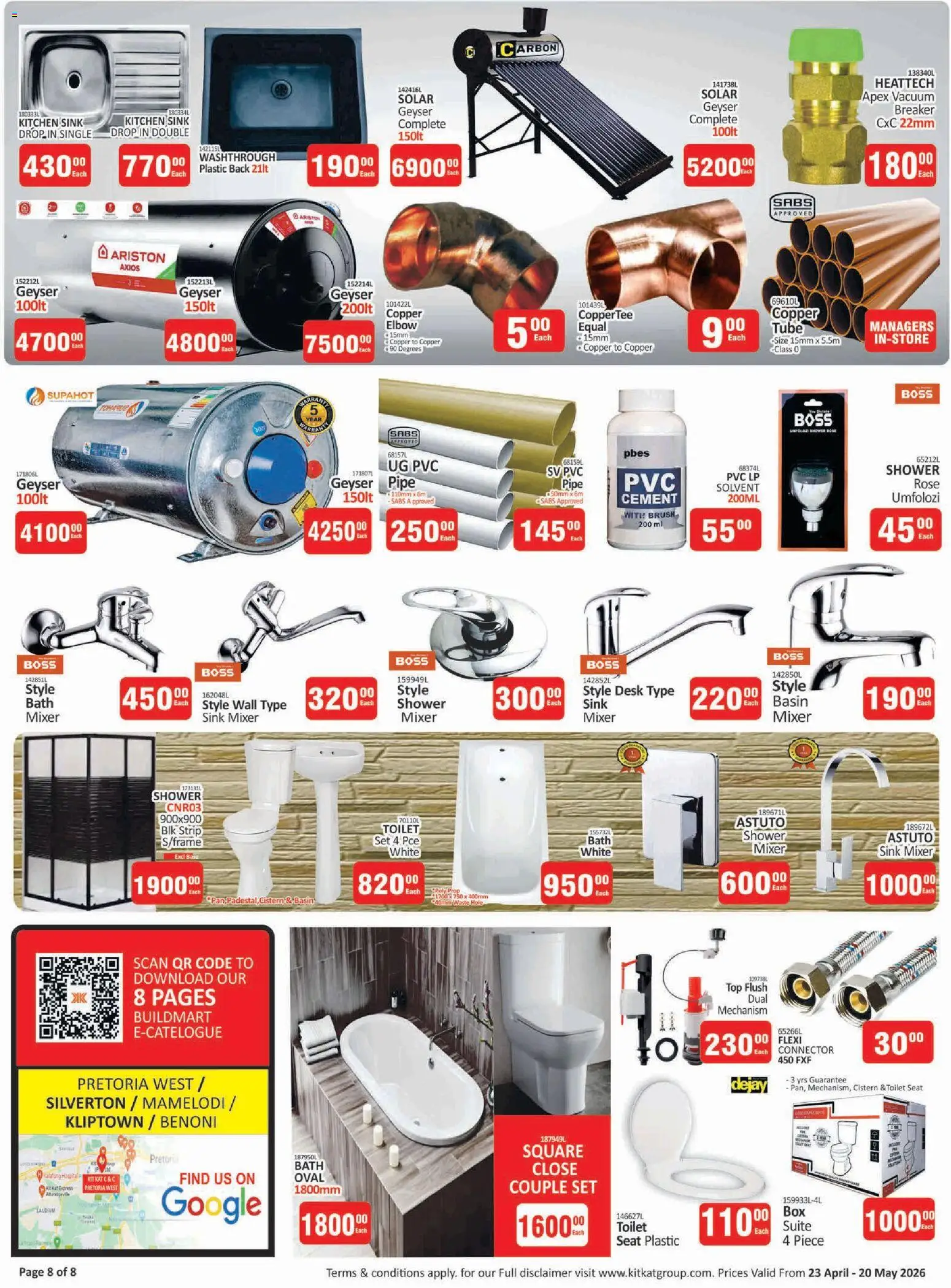 New KIT KAT Cash & Carry catalogue – valid from 23.04.2026 | Page: 8 | Products: Brush, Cistern, Basin, Sink