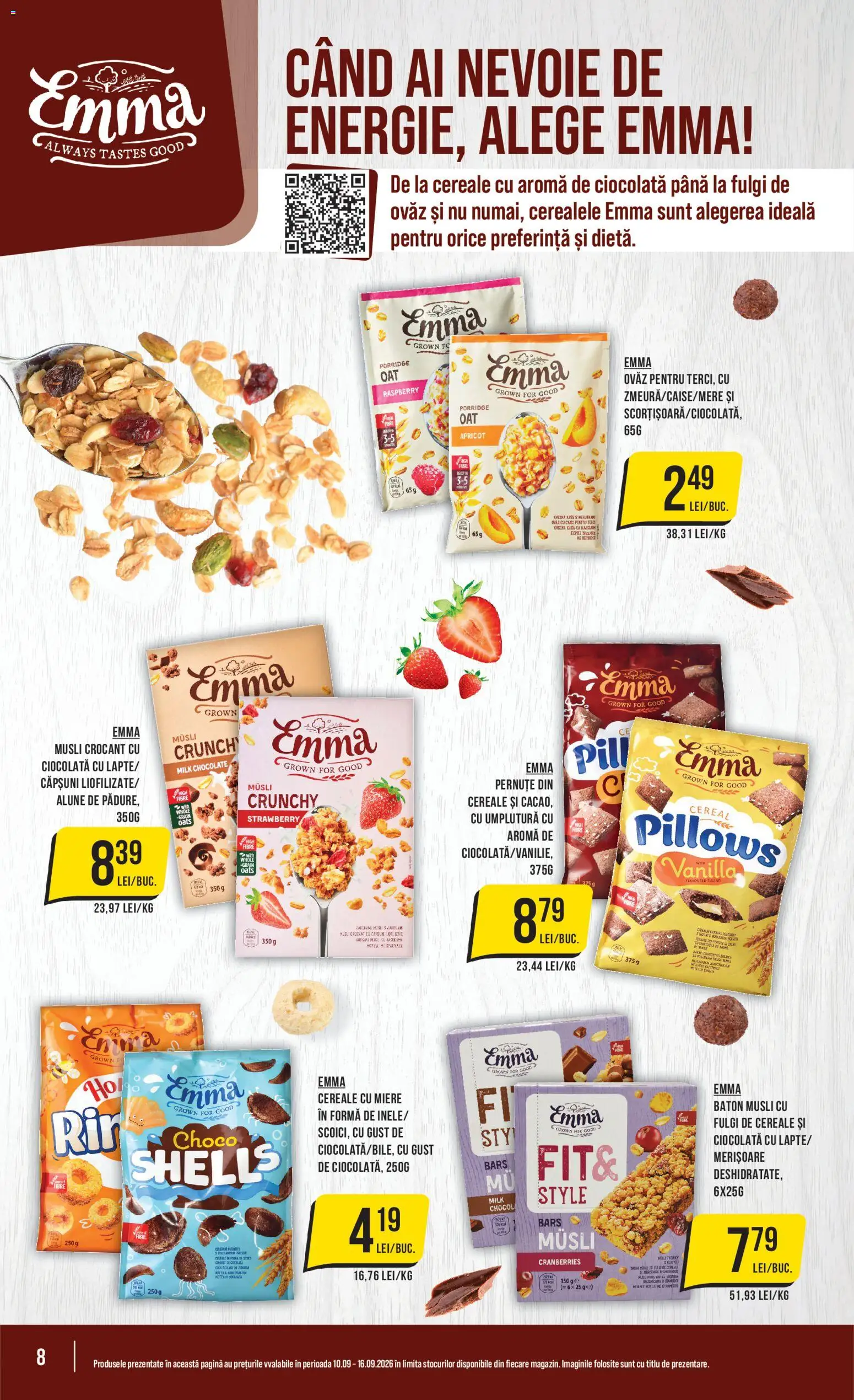 Noul catalog Mega Image – valabil de la 10.09.2026 | Pagină: 8 | Produse: Miere, Alune, Ciocolată, Cereale