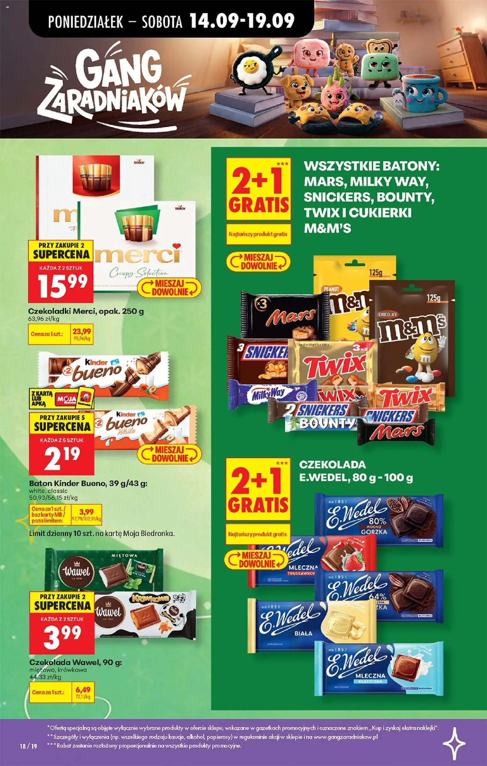 Biedronka Polsko leták od 14.09.2026 | Strana: 24 | Produkty: Twix, Kinder, Snickers