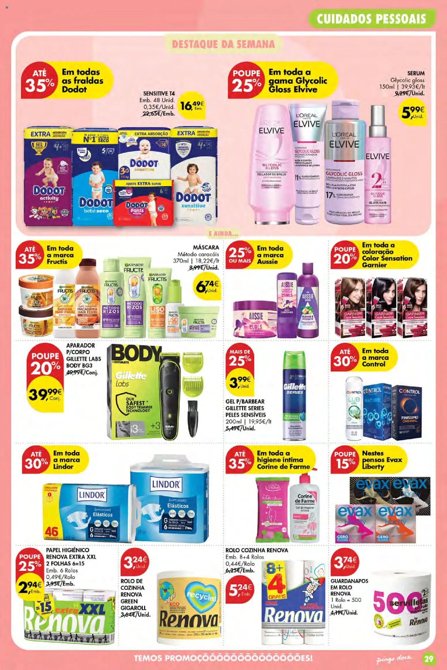 Pingo Doce Poupe Esta Semana Açores │ válido de 10/09/2026 | Página: 29 | Produtos: Gloss, Papel higiénico, Aparador, Higiene íntima