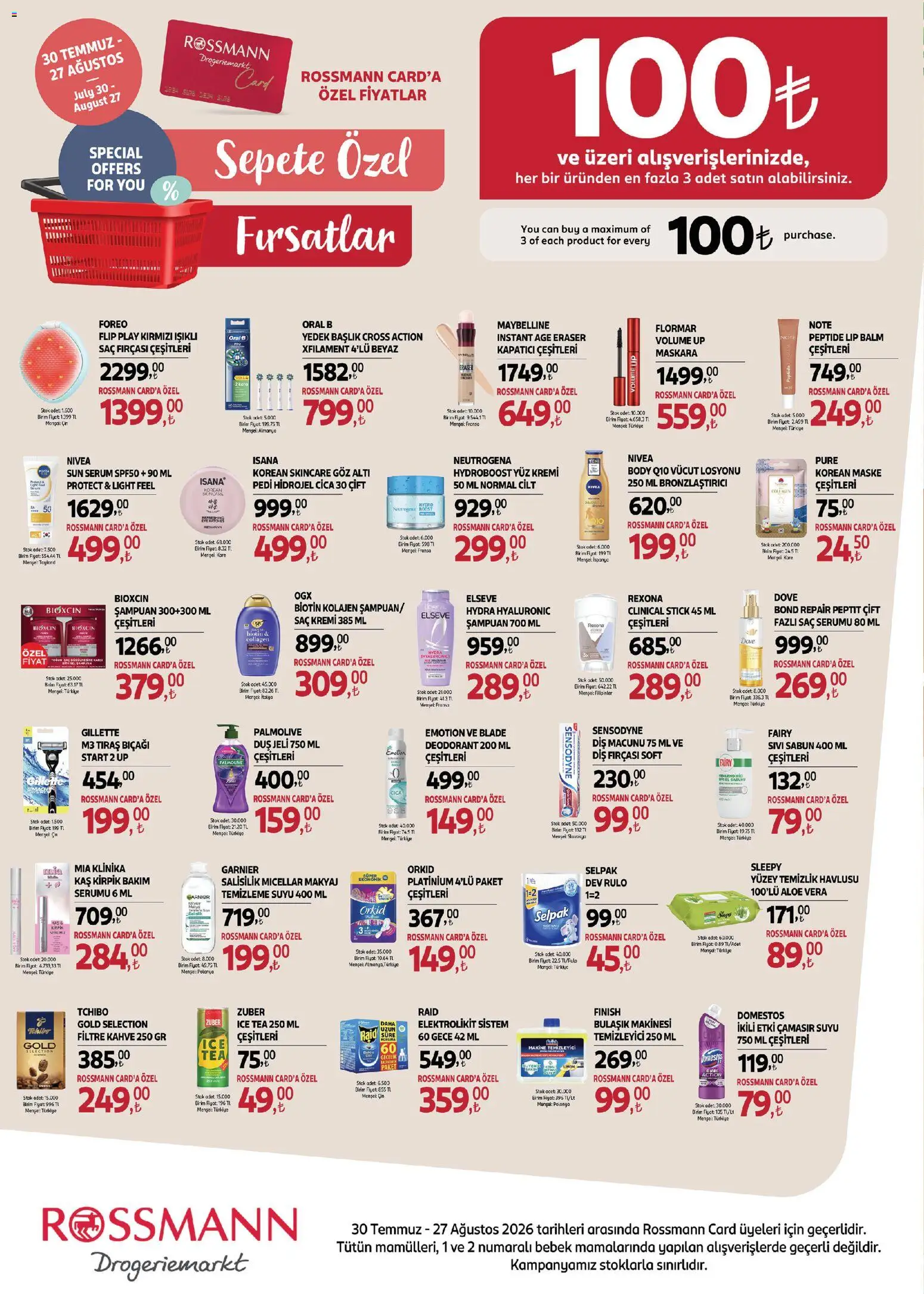 Rossmann - Ağustos Ev & Yaşam Kataloğu - 30 Temmuz 2026 tarihinden itibaren geçerlidir | Sayfa: 6 | Ürünler: Sabun, Deodorant, Kahve, Kapatıcı