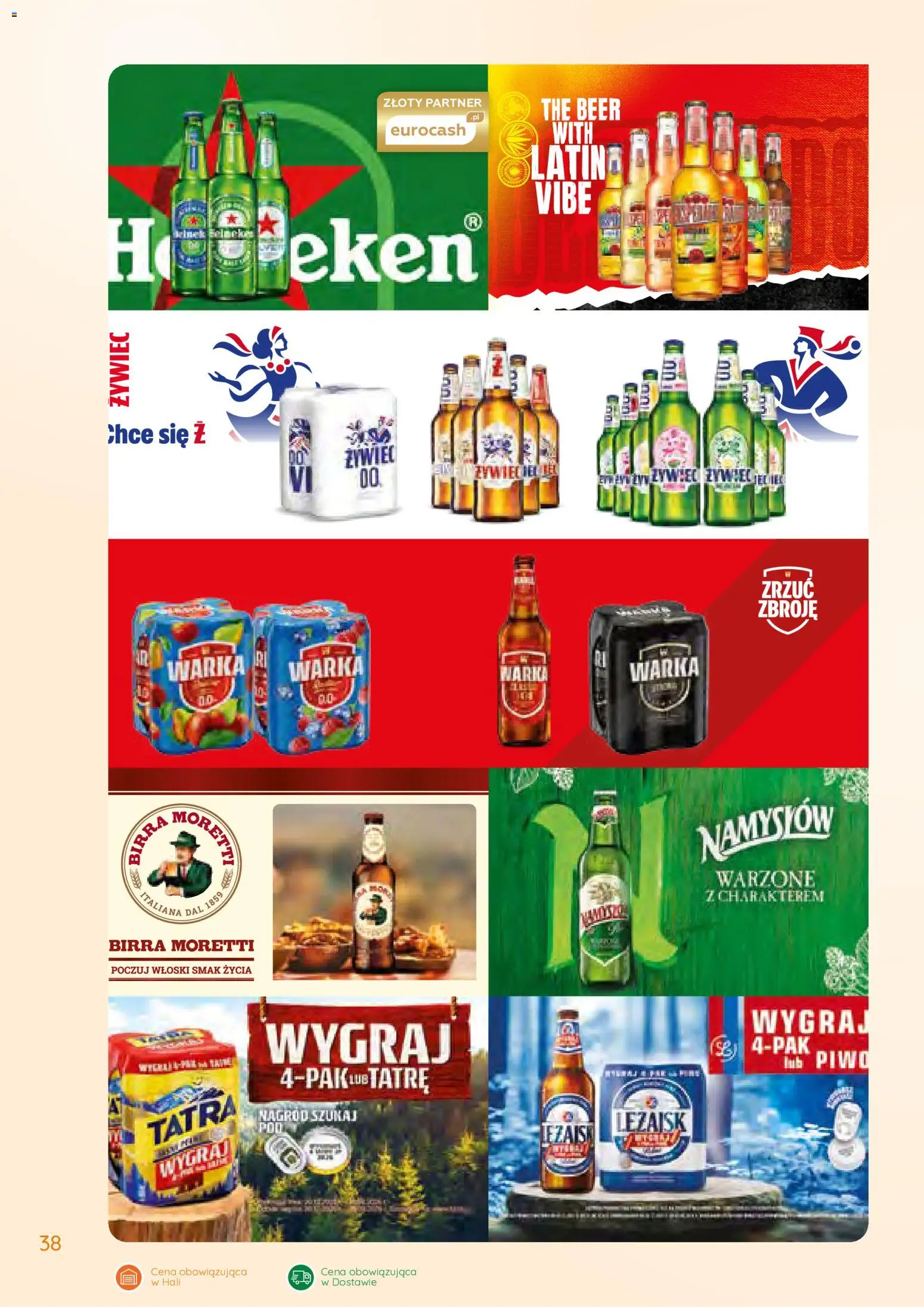 Eurocash gazetka - Południowy Wschód od 27.07.2026 | Strona: 38 | Produkty: Warka, Piwo