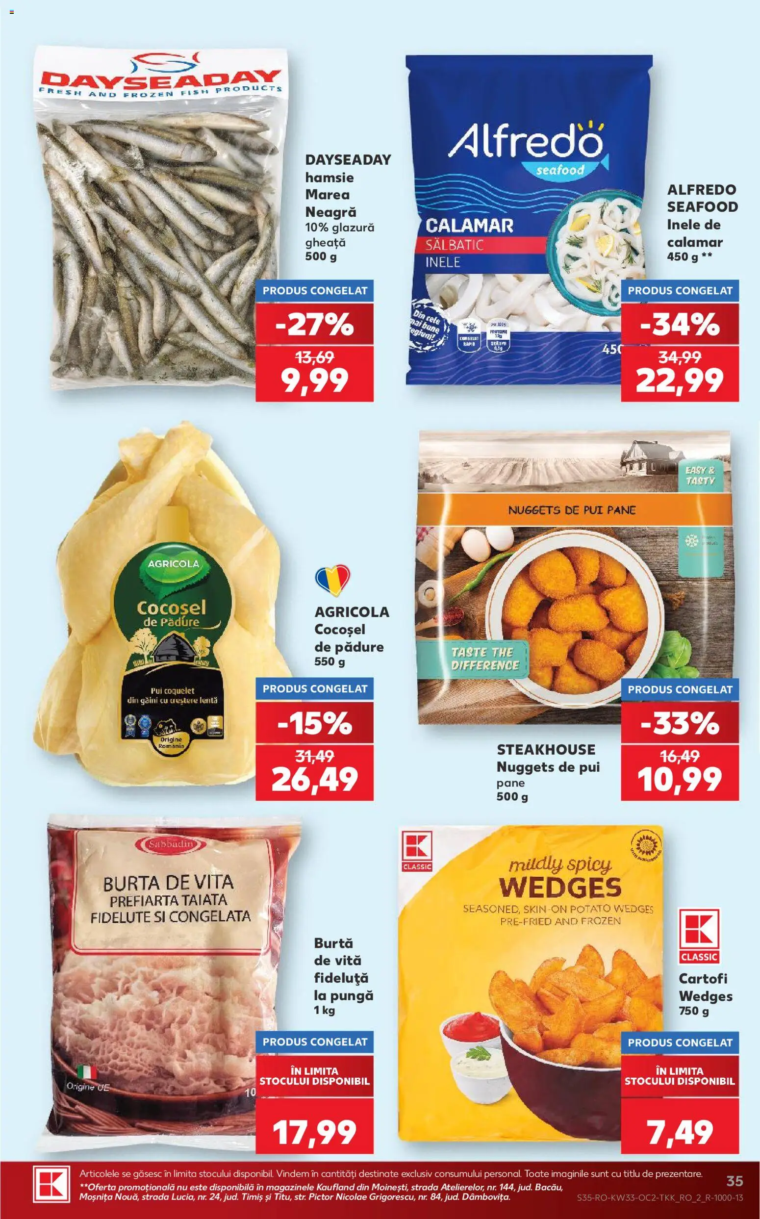 Noul catalog Kaufland – valabil de la 12.08.2026 | Pagină: 35 | Produse: Vită, Agricola, Dayseaday, Cartofi