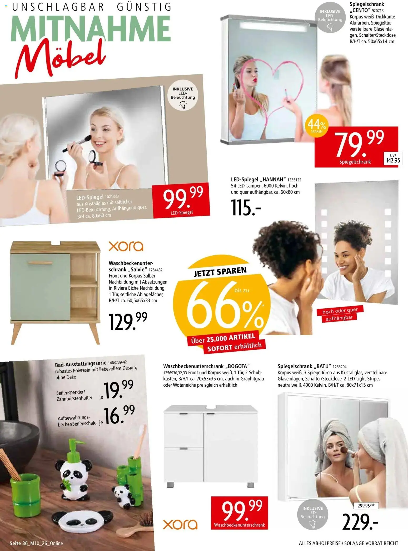 Zurbrüggen - Zurbrüggen: Mitnahme Möbel (ab 08.08.2026) zum Blättern | Seite: 36 | Produkte: Schrank, Spiegelschrank