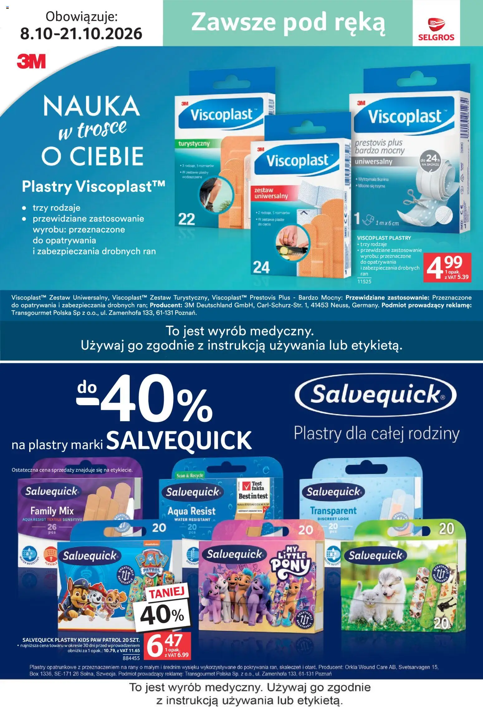 Selgros cash&carry gazetka - Uroda od 08.10.2026 | Strona: 12 | Produkty: Plaster, Ser