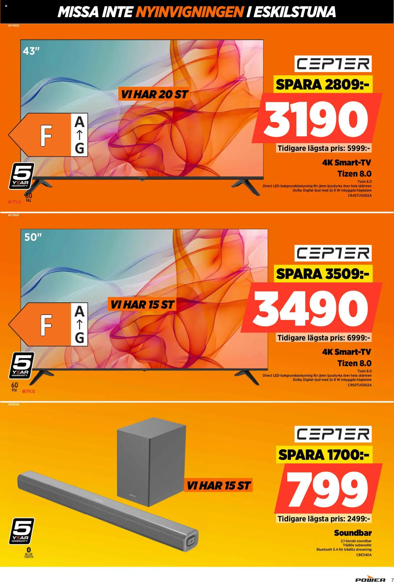 Power reklamblad aktuell från 24/09/2026 | Sida: 7 | Produkter: Soundbar, Högtalare