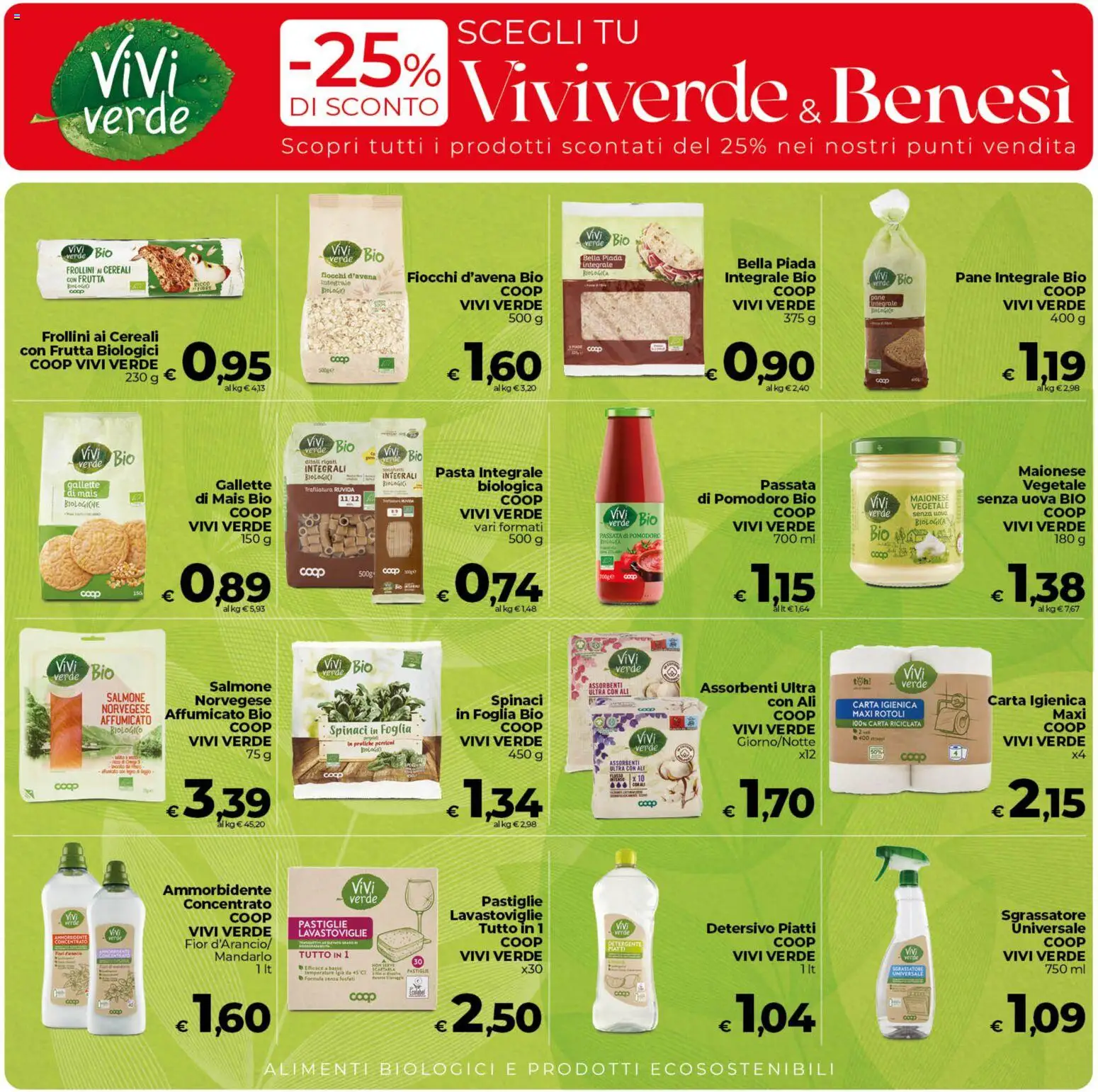 Volantino COOP del 09.06.2026 | Pagina: 6 | Prodotti: Ammorbidente, Sgrassatore, Spinaci, Mais
