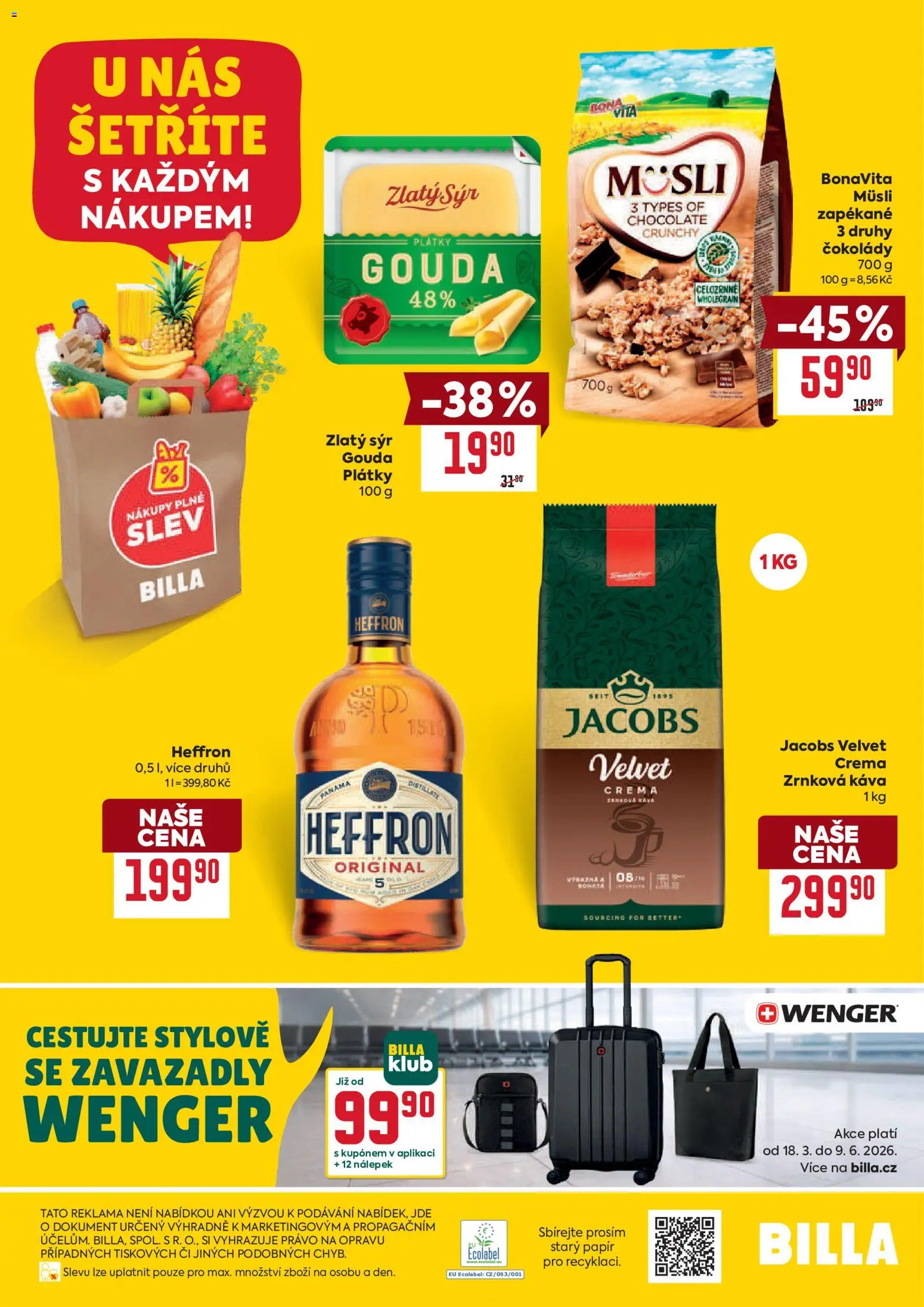 Billa leták - Speciální nabídka od 20.05.2026 | Strana: 2 | Produkty: Sýr, Heffron, Jacobs, Zrnková káva