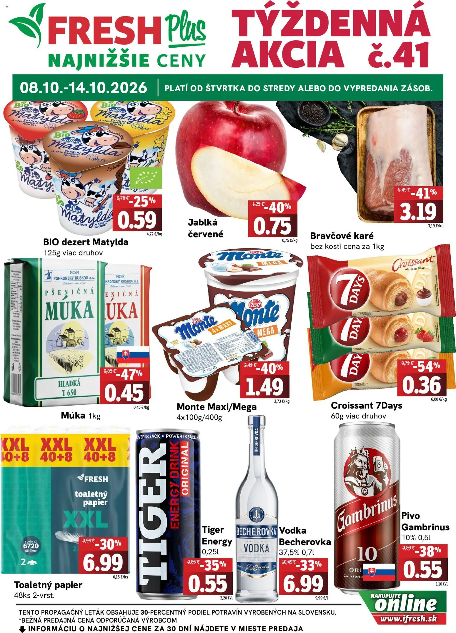 Nové Fresh akcie – leták je platný od 08.10.2026 | Strana: 1