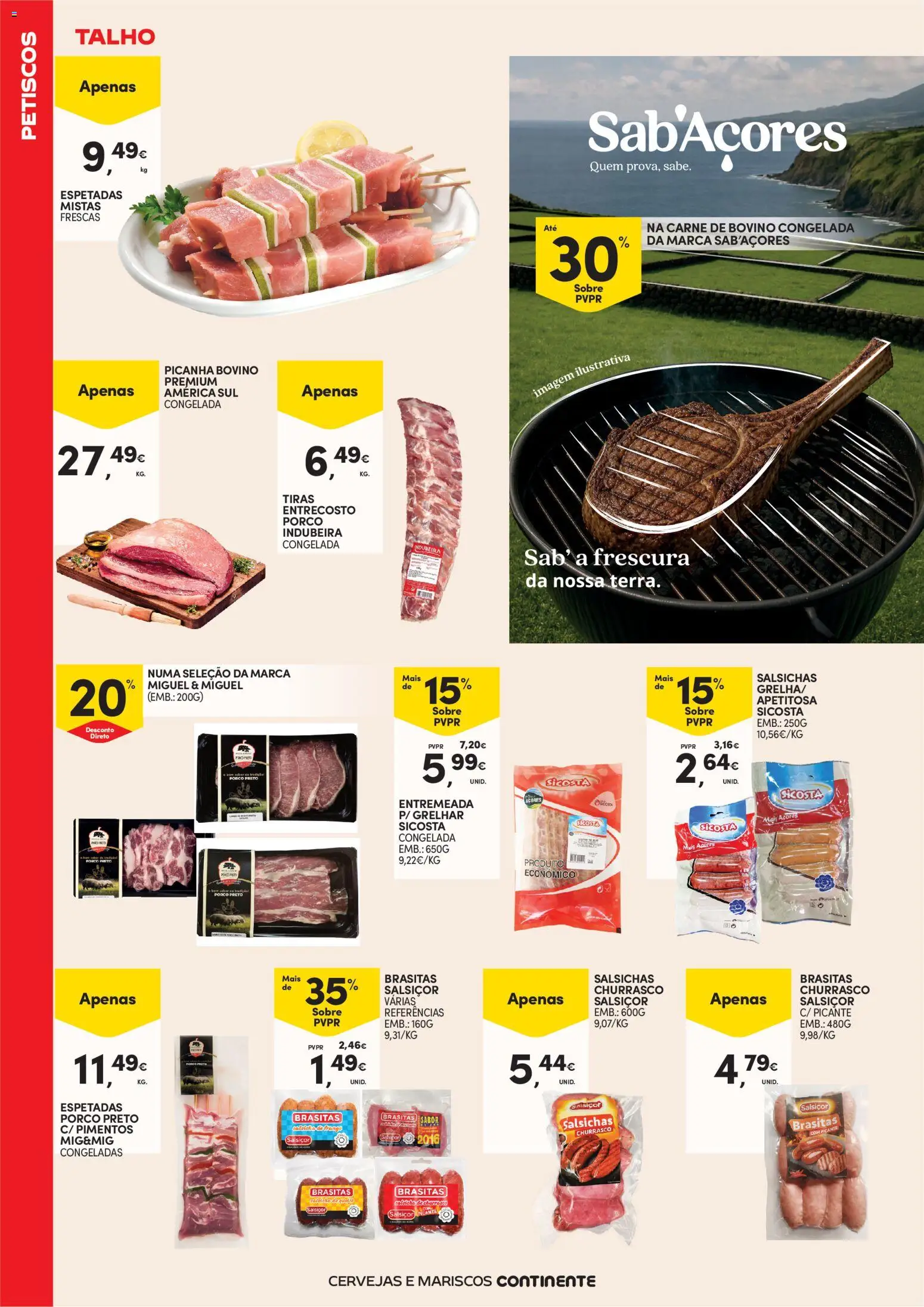 Continente - Açores Cervejas, Vinhos e Mariscos │ válido de 09.06.2026 | Página: 12 | Produtos: Carne