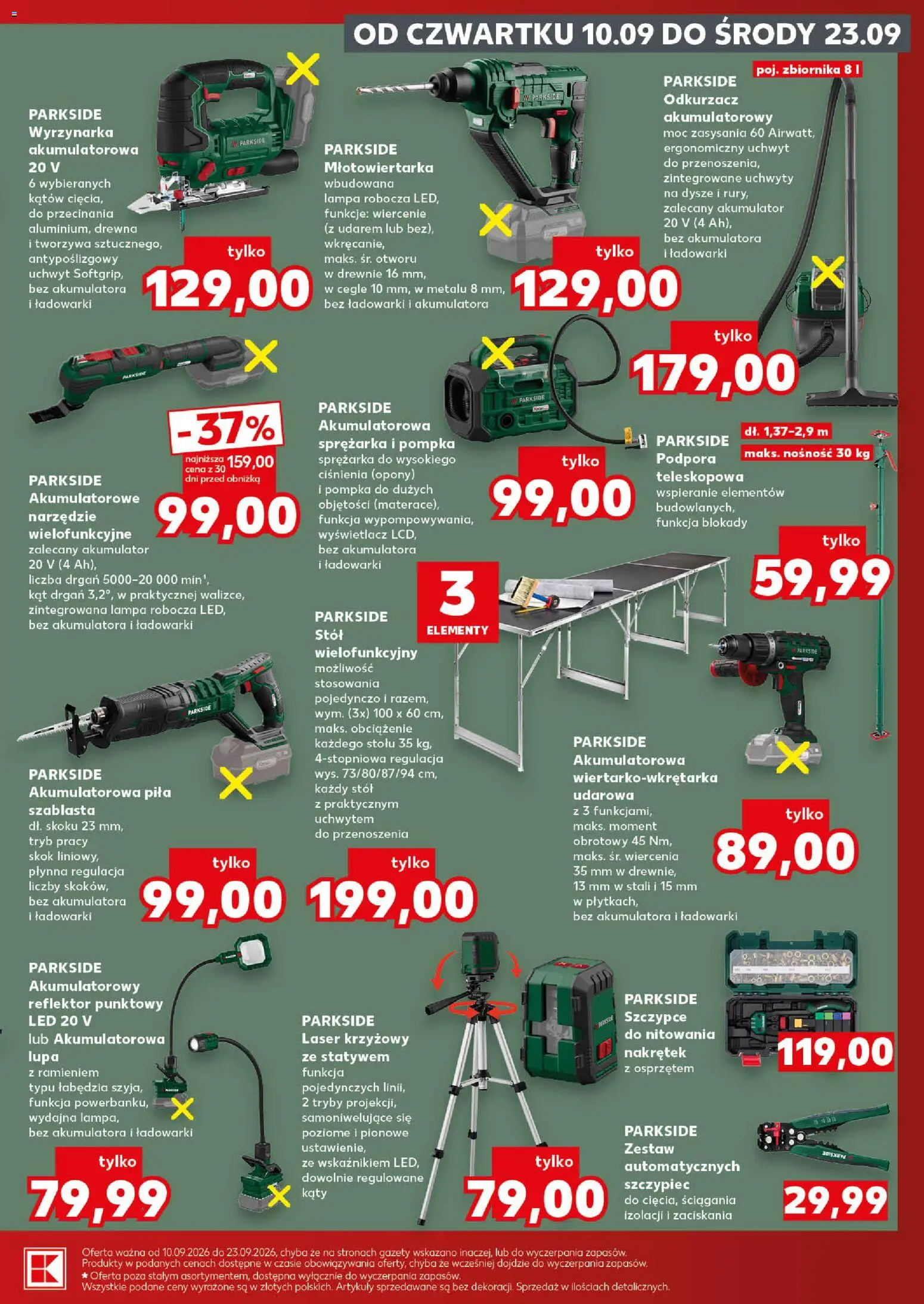 Kaufland Polsko leták - Złap okazje od 10.09.2026 | Strana: 7 | Produkty: Parkside, Lupa, Pila, LED