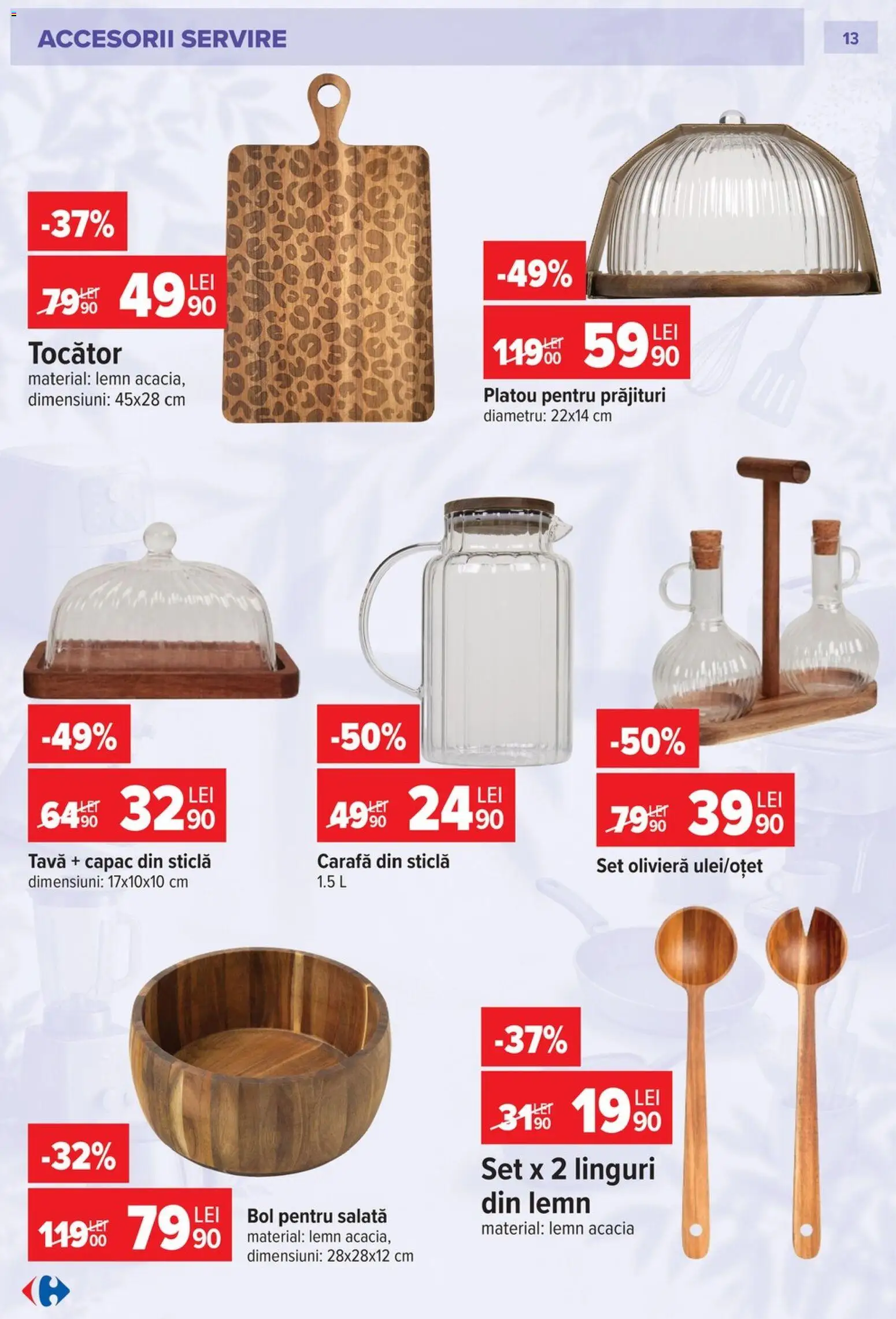 Noul catalog Carrefour – valabil de la 23.09.2026 | Pagină: 13 | Produse: Tava, Bol, Carafă, Salată