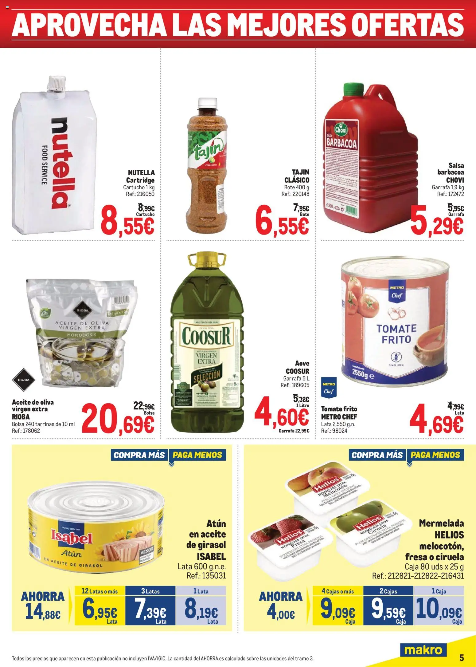 Makro Precios Centro │ válido desde el 17/08/2026 | Página: 5 | Productos: Aceite, Aceite de oliva, Aceite de oliva virgen extra, Barbacoa