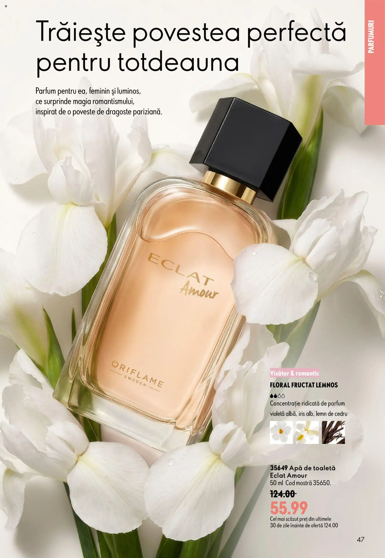 Noul catalog Oriflame – valabil de la 09.09.2026 | Pagină: 47 | Produse: Toaletă, Parfum, Apă de toaletă, Apă