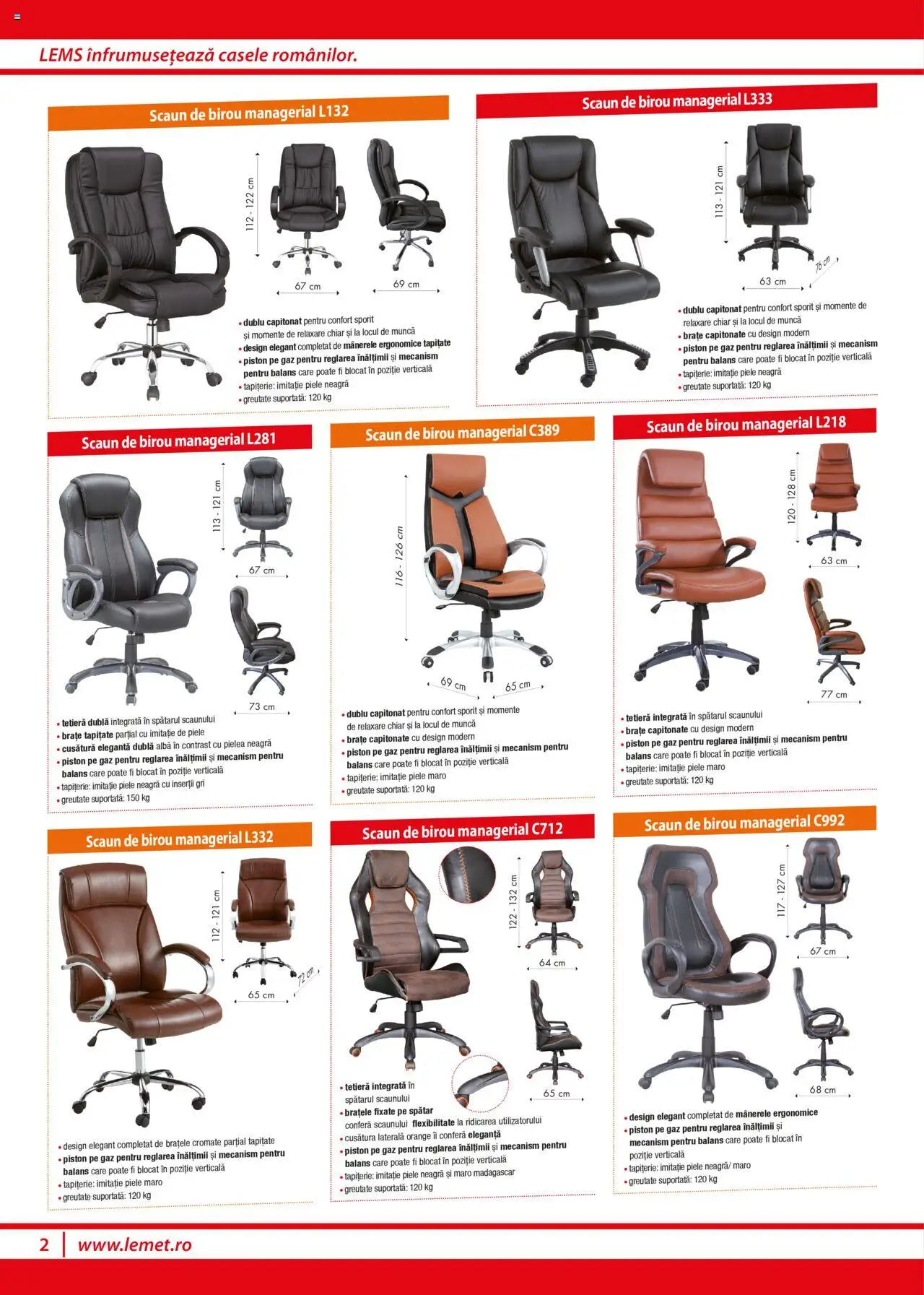 Noul catalog Lem’s – valabil de la 17.11.2023 | Pagină: 2 | Produse: Scaun, Scaun de birou