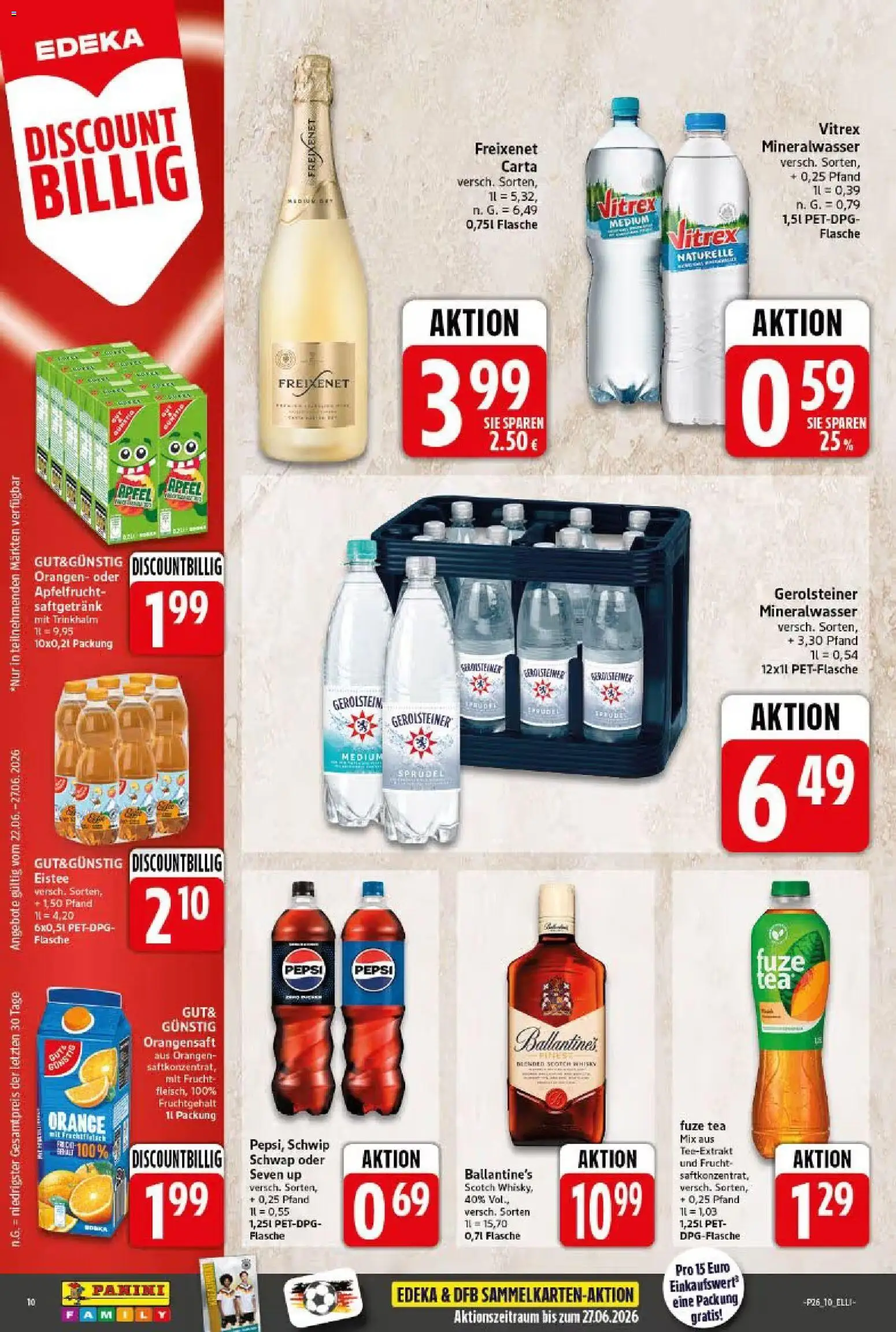 Elli Markt Prospekt Langenberg – gültig ab 22.06.2026 | Seite: 10 | Produkte: Fuze tea, Äpfel, Orangensaft, Gerolsteiner