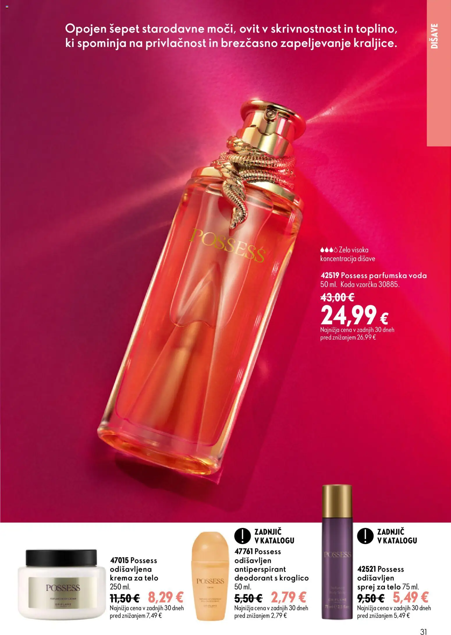 Novi Oriflame katalog ponudbe – veljaven od 26.08.2026 | Stran: 31 | Izdelki: Krema, Krema za telo, Antiperspirant, Parfumska voda