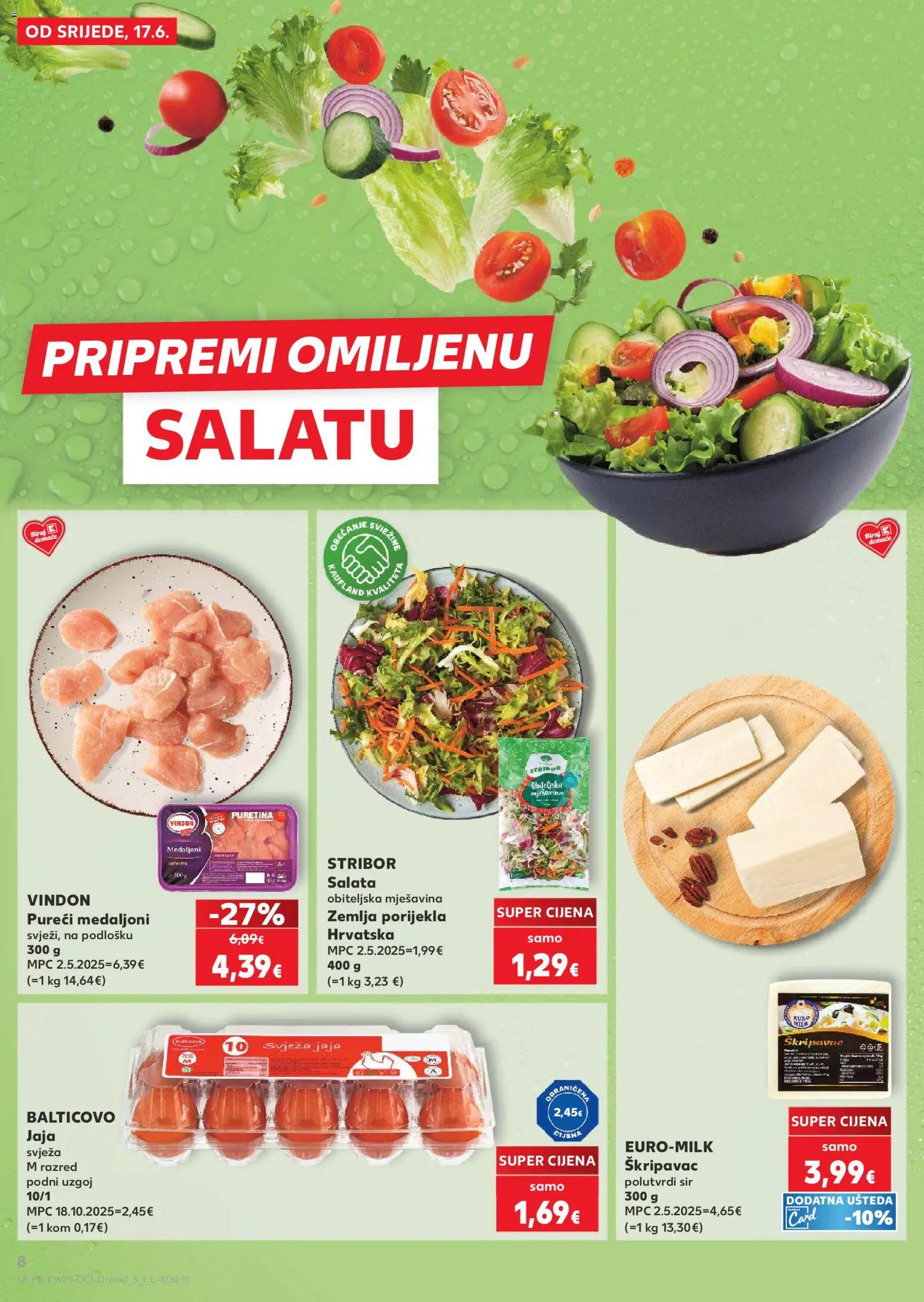 Kaufland HR akciós ujság - amely érvényes a következő dátumtól: 17.06.2026 | Oldal: 8 | Termékek: Saláta