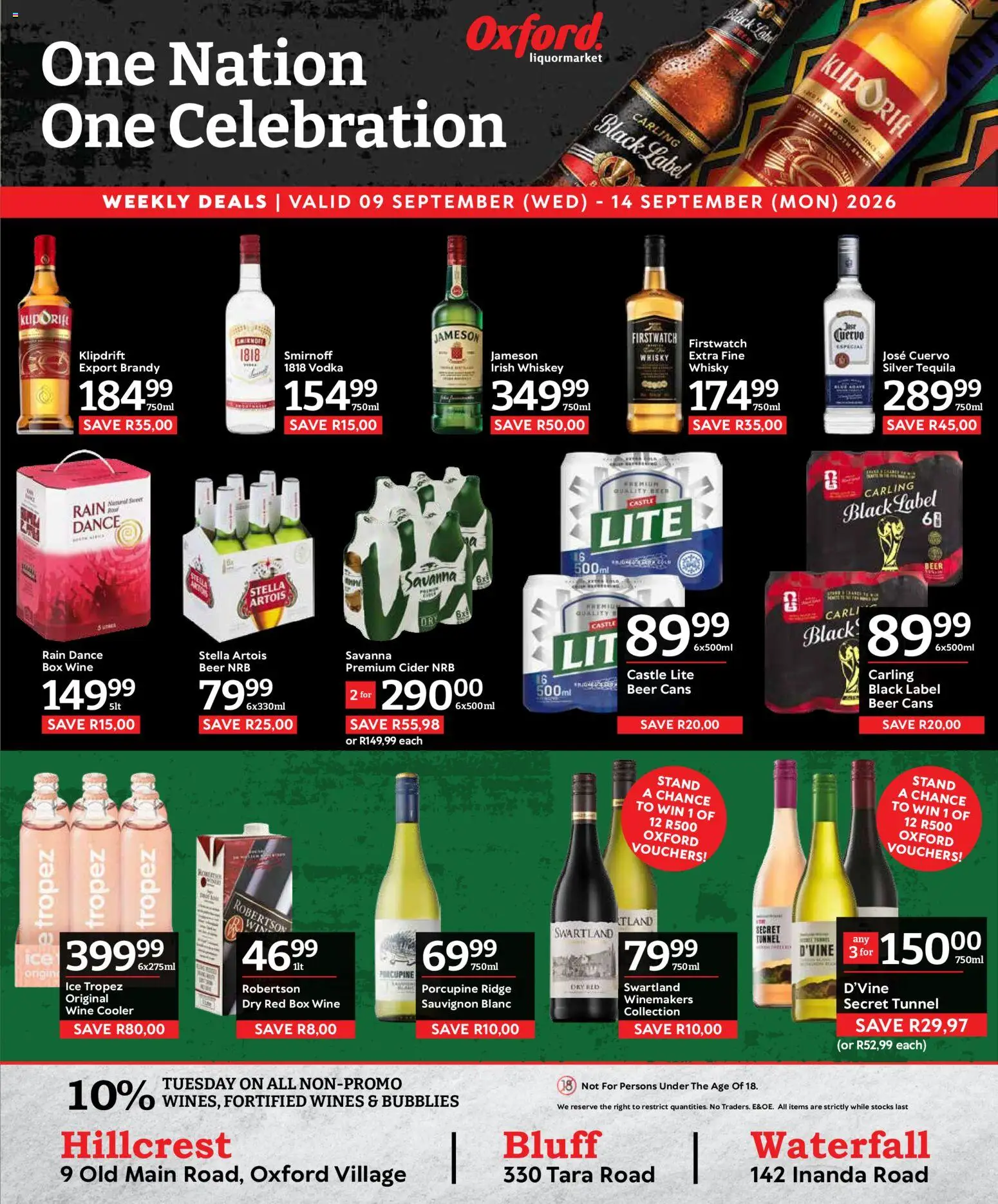 New Oxford Freshmarket catalogue – valid from 09/09/2026 | Page: 16 | Products: Box, Tequila, Cooler, Wine