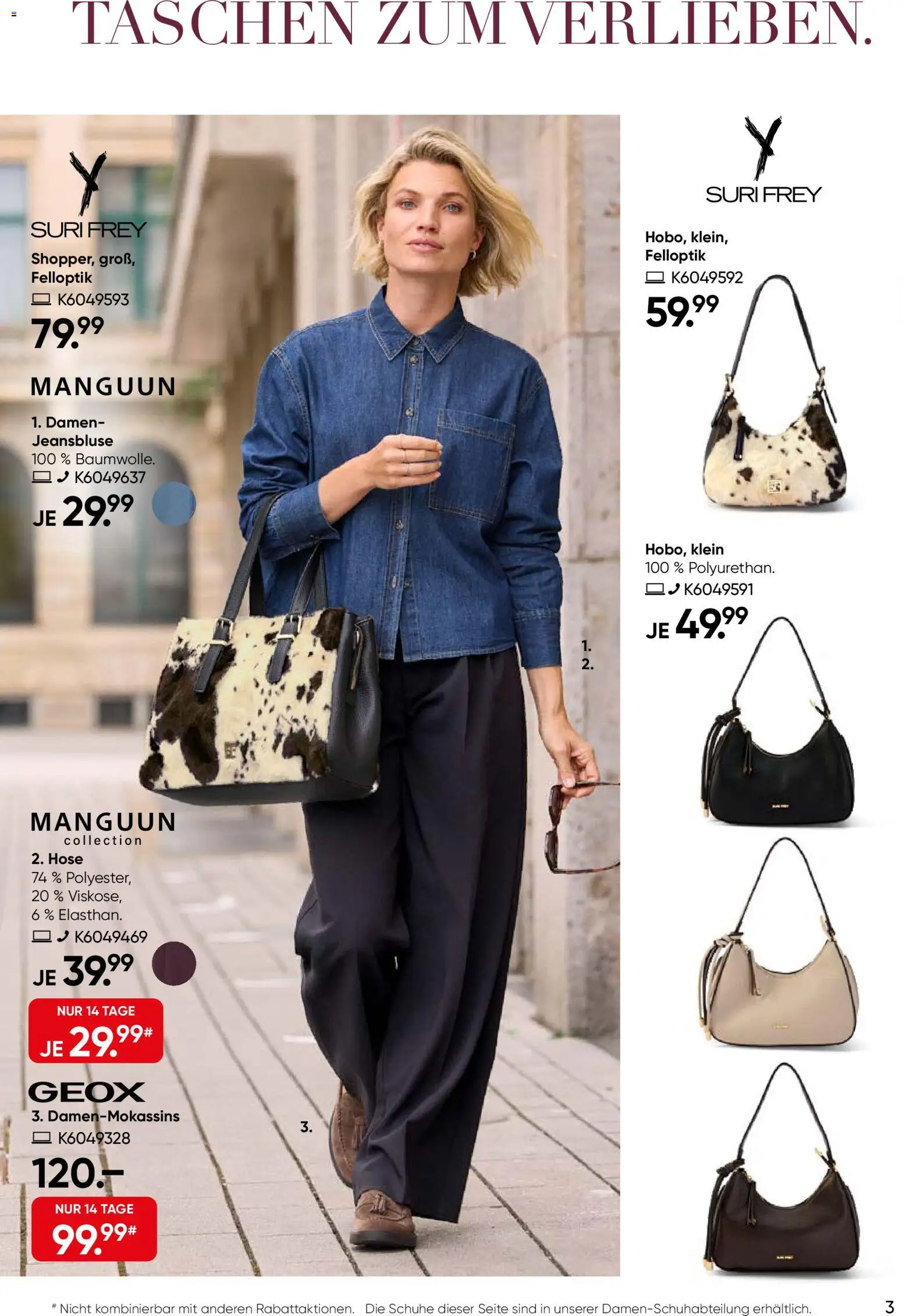 Galeria Karstadt Kaufhof Prospekt – gültig ab 02.09.2026 | Seite: 3 | Produkte: Taschen, Hose