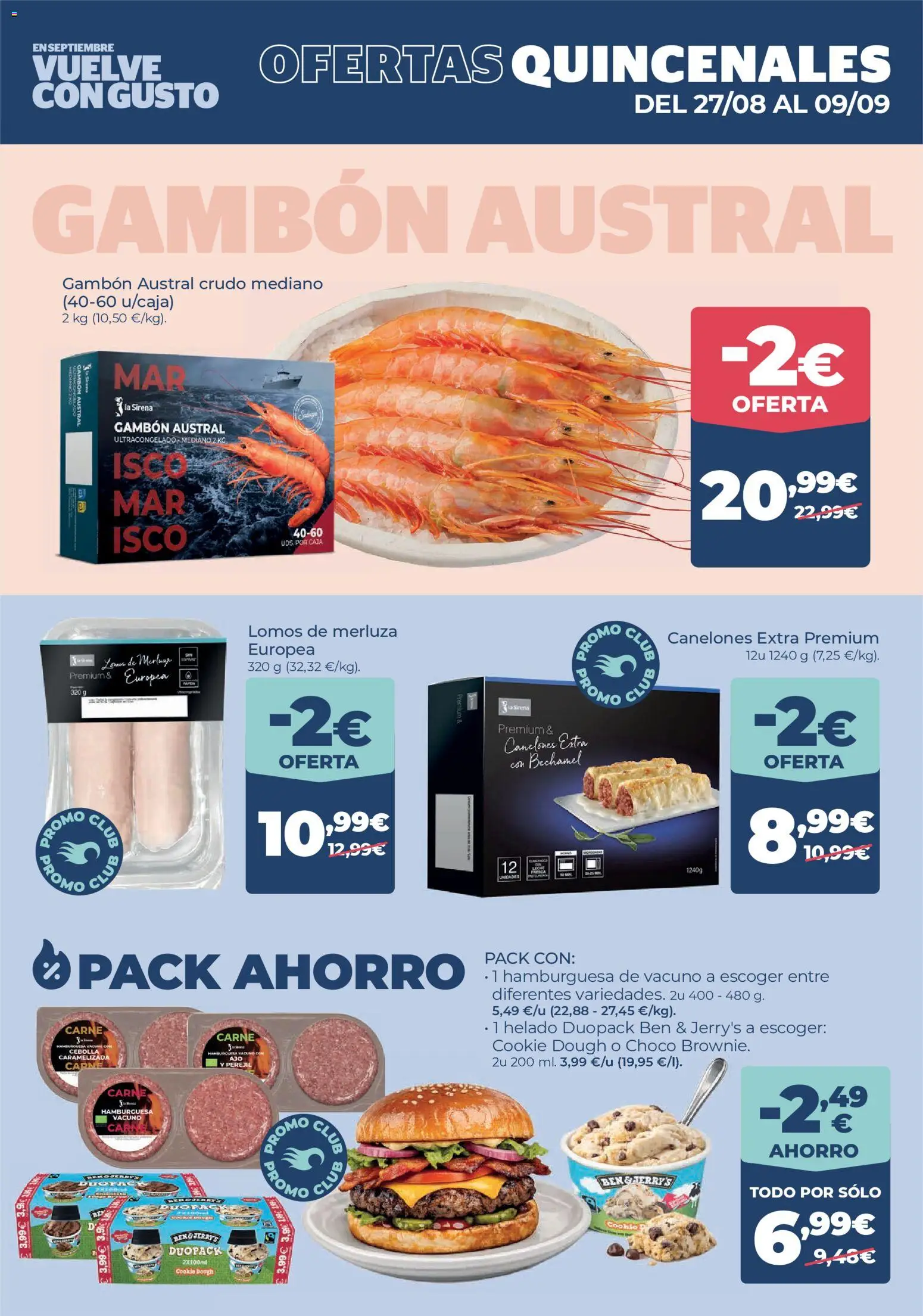 La Sirena folleto │ válido desde el 27/08/2026 | Página: 3 | Productos: Helado, Cebolla, Perejil, Carne