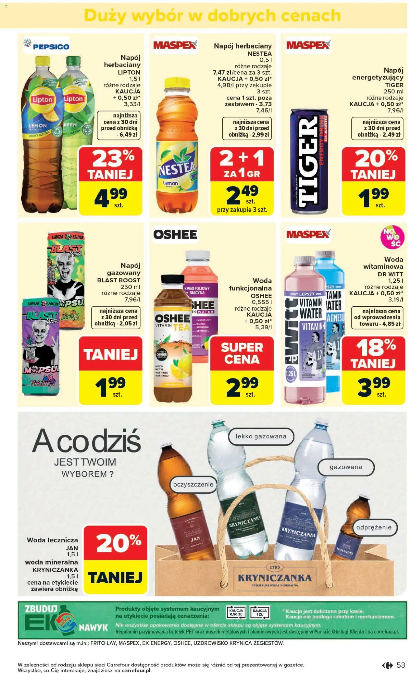 Carrefour gazetka - Zmieniliśmy Się Dla Ciebie od 25.05.2026 | Strona: 53 | Produkty: Ice Tea, Woda