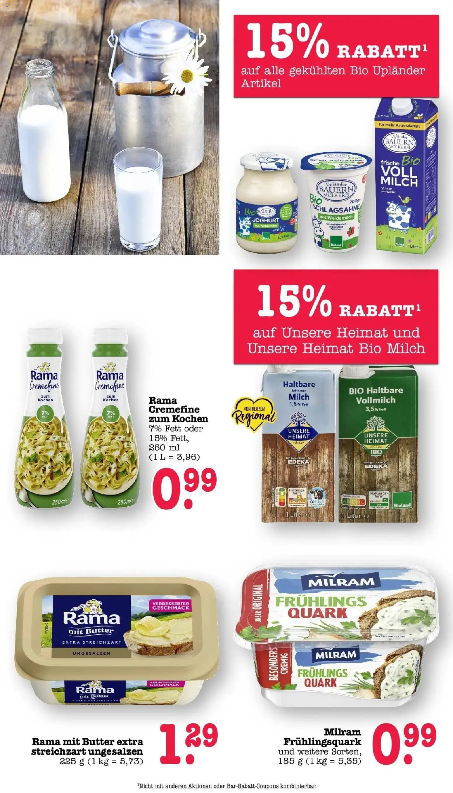 Edeka Prospekt Offenbach (ab 17.08.2026) » Angebote Online | Seite: 25 | Produkte: Rama, Quark, Schlagsahne, Milch