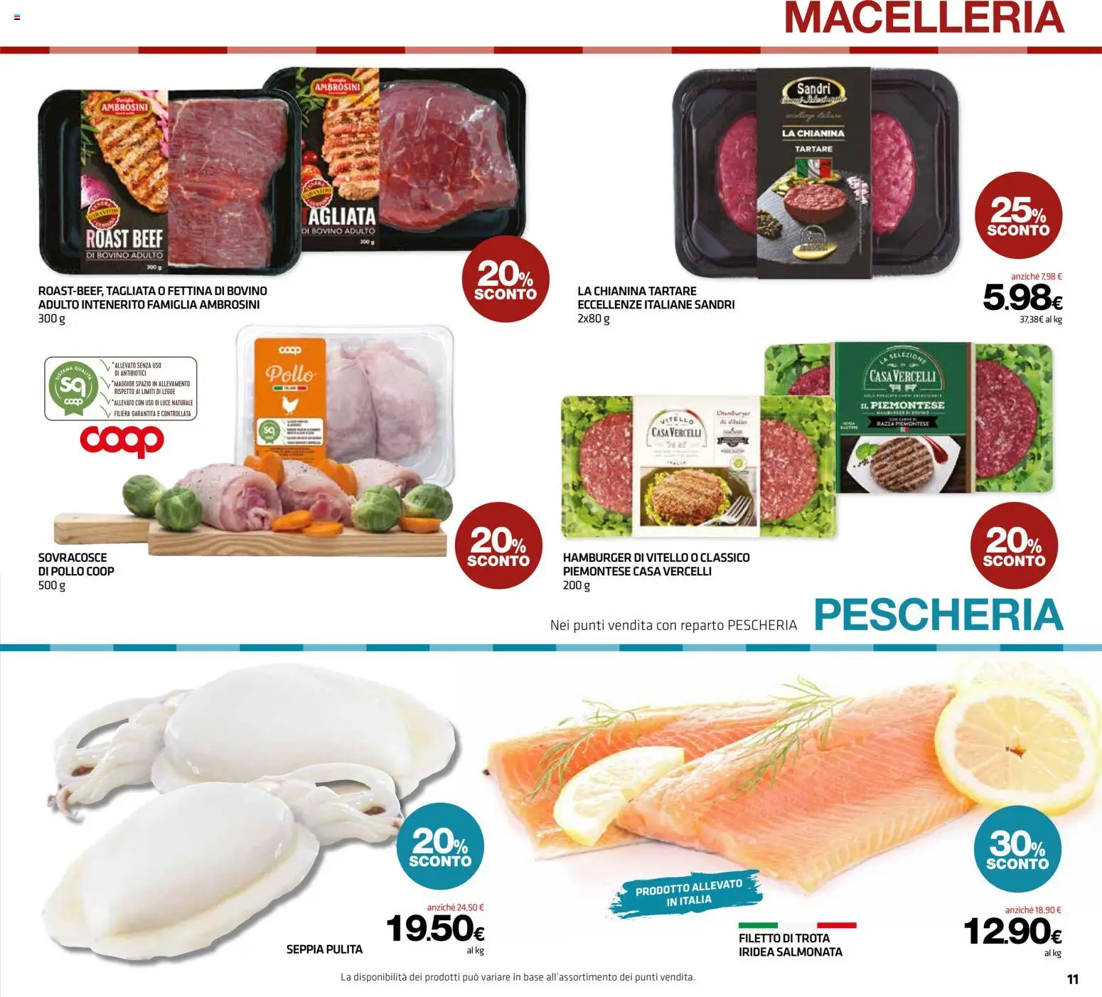 Volantino Superconti del 10/09/2026 | Pagina: 11 | Prodotti: Bovino, Pollo, Filetto, Hamburger