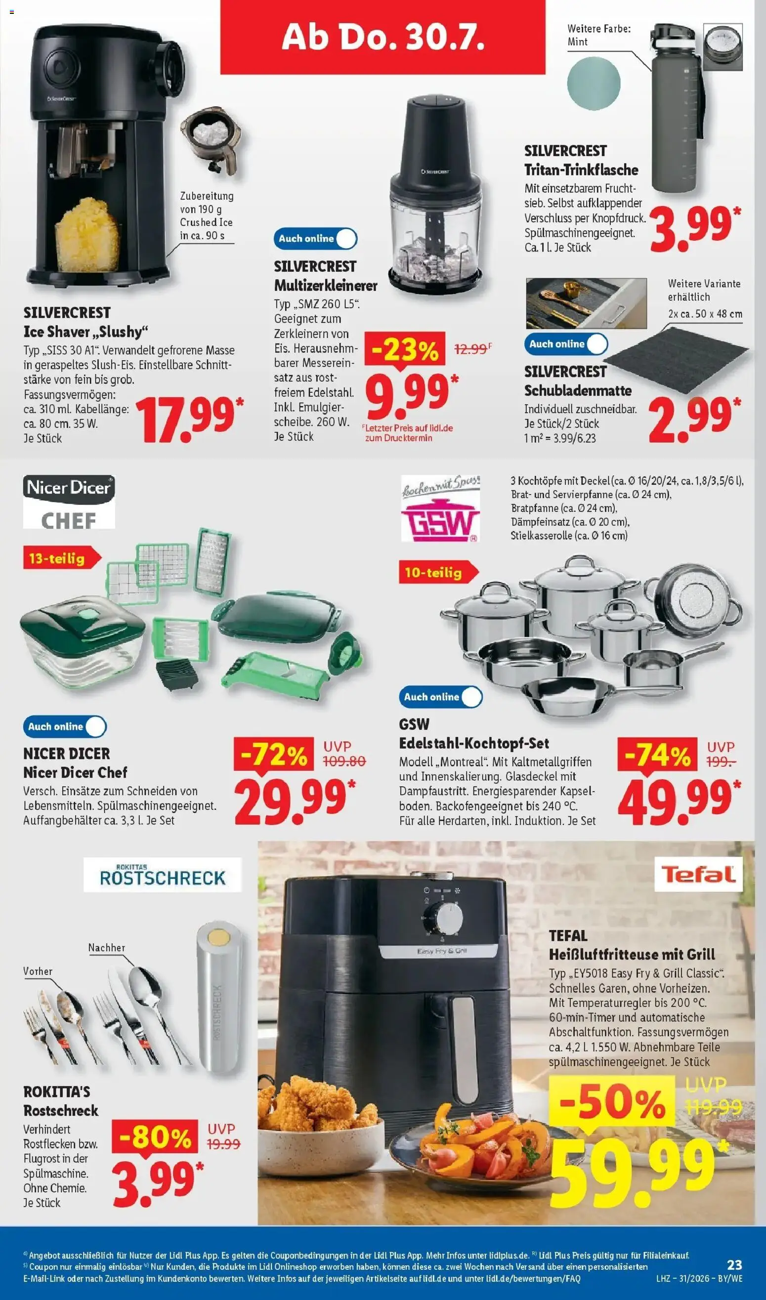 Lidl Prospekt Plettenberg – gültig ab 27.07.2026 | Seite: 39 | Produkte: Grill, Heißluftfritteuse