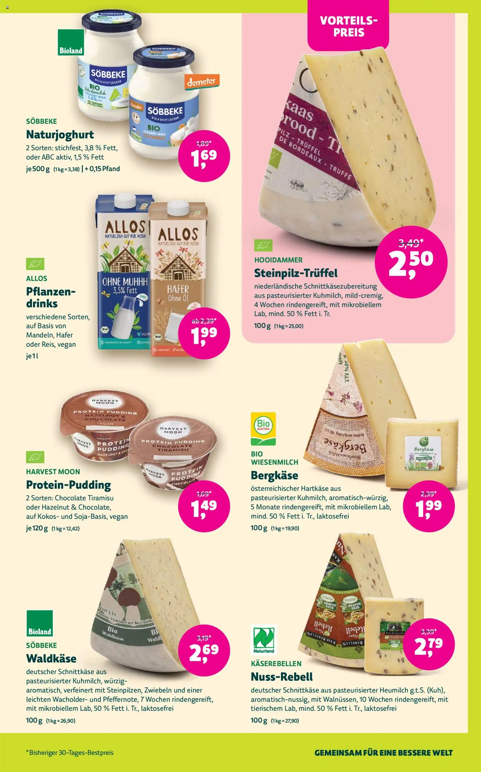 Denns BioMarkt Angebote – gültig ab 07.10.2026 | Seite: 7 | Produkte: Käse, Öl, Pudding, Zwiebeln