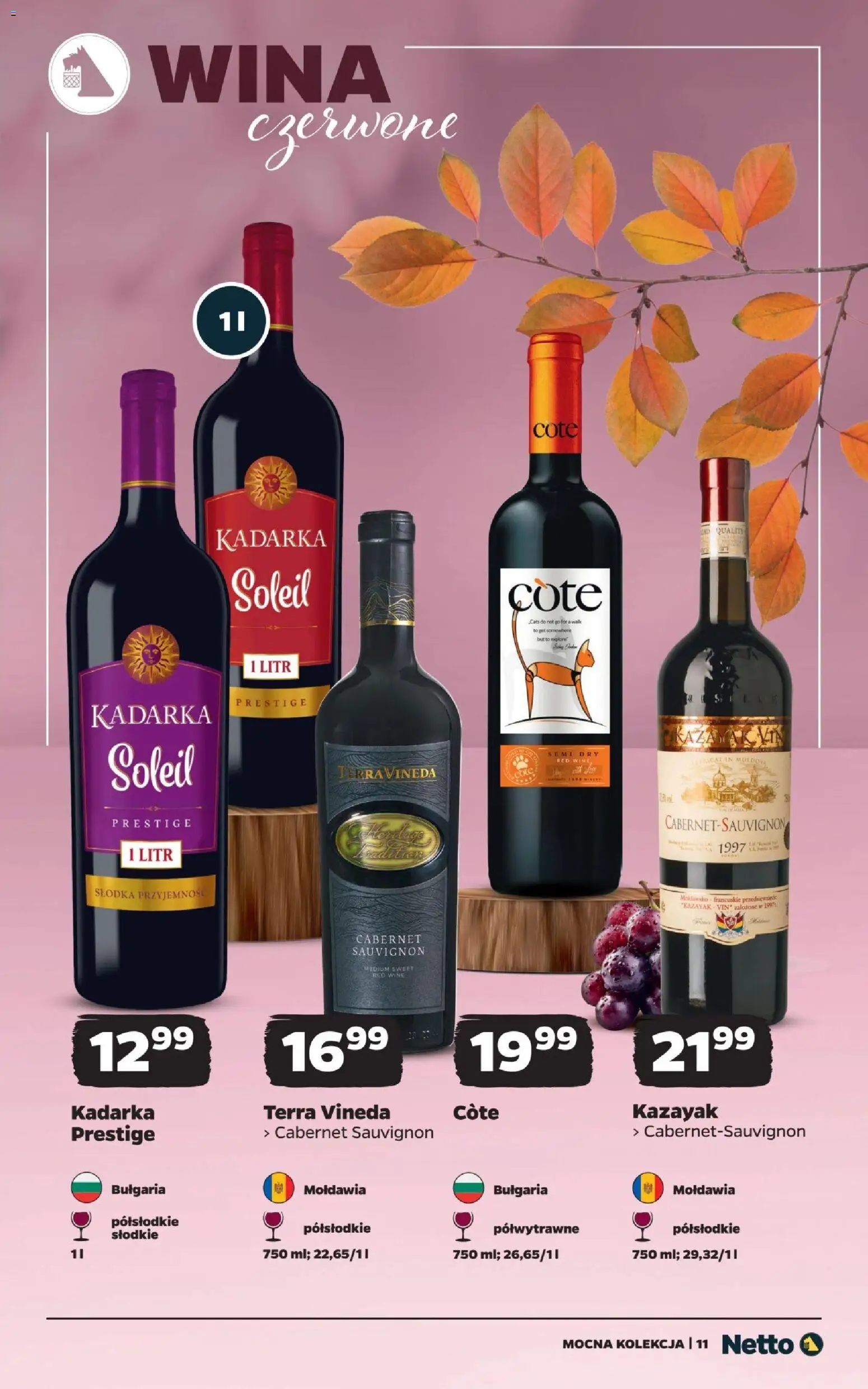Netto gazetka - Mocna Kolekcja od 12.10.2026 | Strona: 11 | Produkty: Kadarka soleil, Wina czerwone