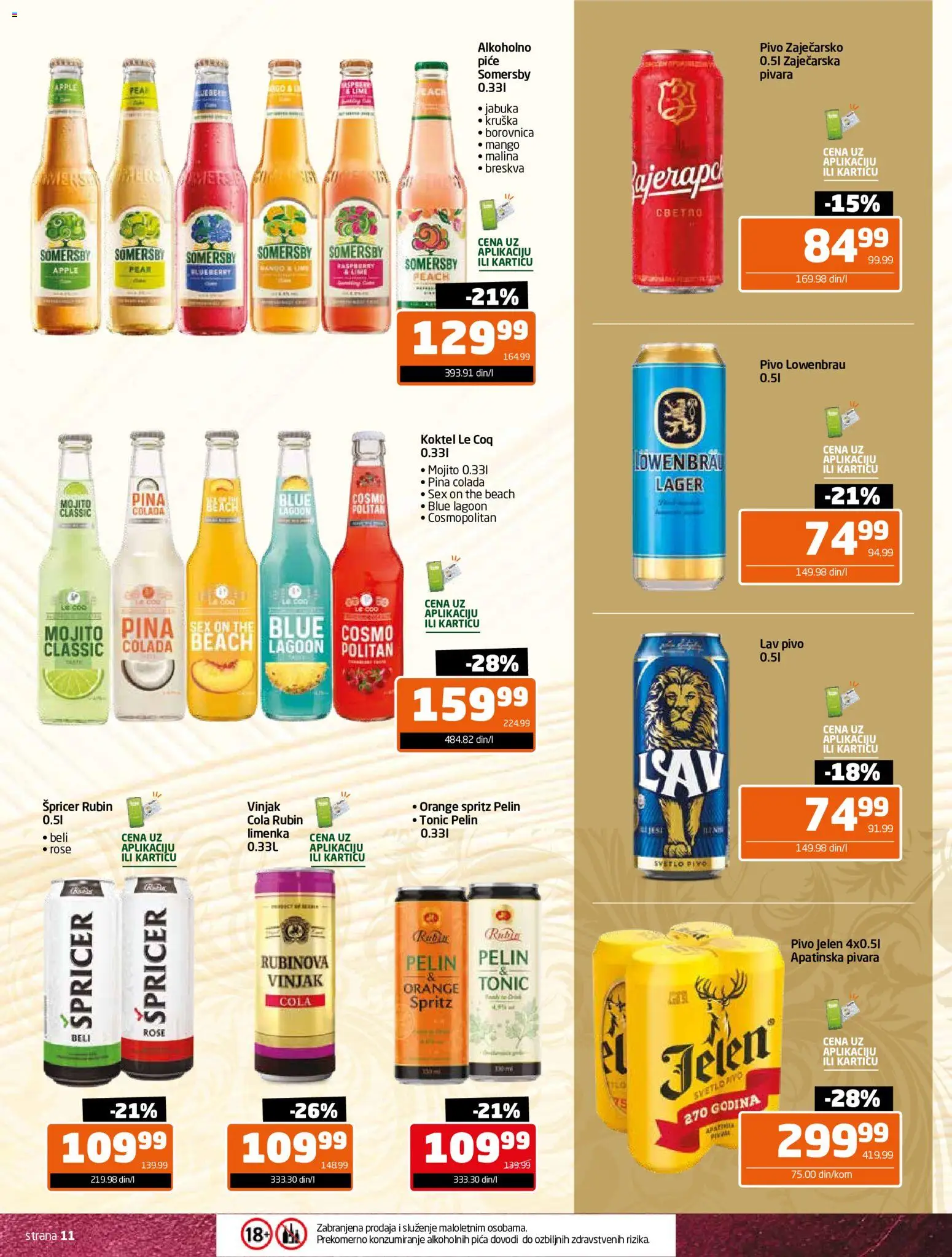 Gomex katalog - važi od 26.10.2026 | Strana: 11 | Proizvode: Mango, Pica, Pivo, Breskva
