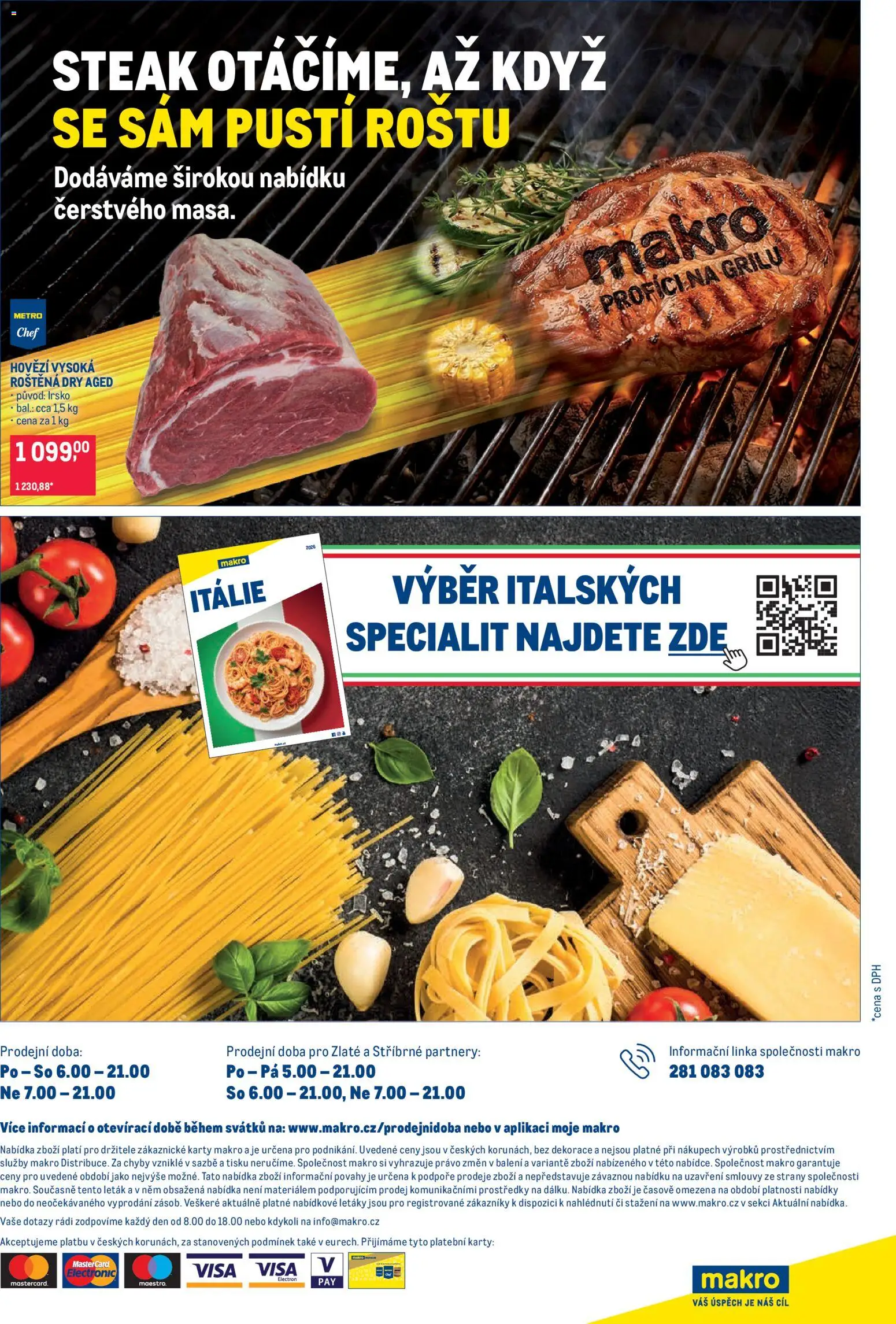 Makro leták - Pro milovníky jídla od 20.05.2026 | Strana: 25 | Produkty: Hovězí, Steak, Karty, Dekorace
