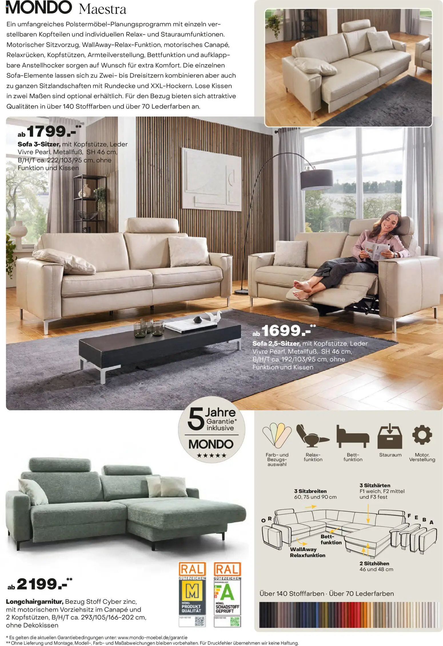 Ostermann Mondo Herbstprospekt 2026 – gültig ab 05.10.2026 | Seite: 22 | Produkte: Bett, Kissen, Sofa