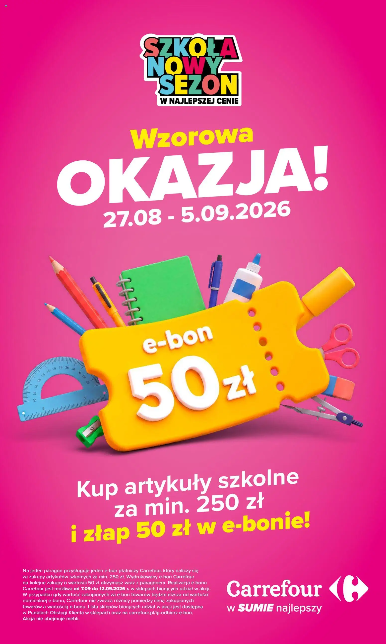 Carrefour gazetka od 24.08.2026 | Strona: 43 | Produkty: Artykuły szkolne