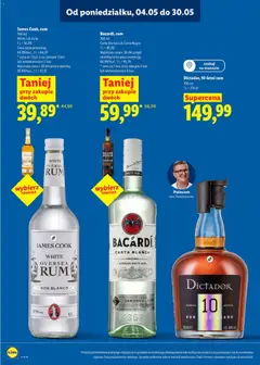Pogląd oferty "James Cook, rum, 700 ml, White lub Gold" - ważna od 04.05.2026 | Strona: 15 | Produkty: Rum Bacardi, Rum
