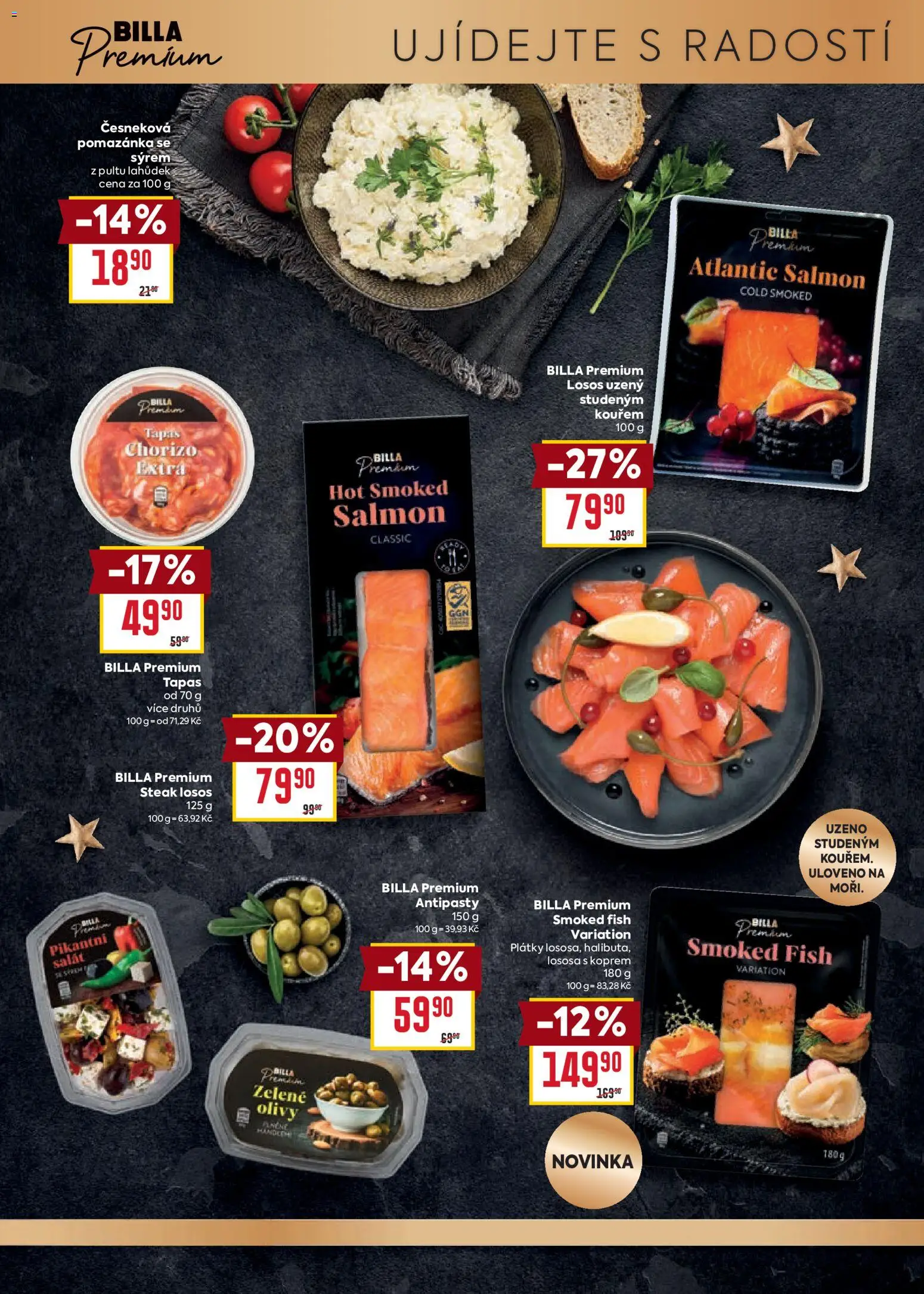 Billa leták - Billa Premium od 21.10.2026 | Strana: 4 | Produkty: Tapas, Salát, Steak, Chorizo